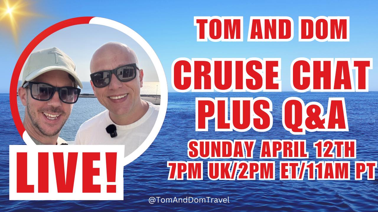 Got any burning Marella Questions or want to ask about cruising in general then this is your chance!
We will be live THIS Sunday at 7pm (UK)
Why not come and join us
#MarellaCruises #MarellaDiscovery #TomAndDomTravel