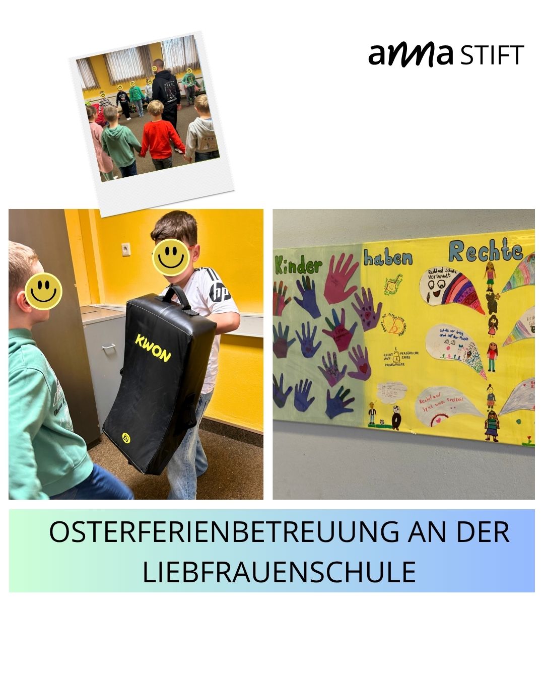 Stark sein, sich behaupten und die eigenen Rechte kennen 💪
In unserer Ferienbetreuung haben sich die Kinder spielerisch mit ihren Rechten auseinandergesetzt: Was steht mir zu? Wie kann ich meine Stimme nutzen?
Ergänzt wurde das durch erste Einblicke in die Selbstverteidigung (Wing Tsun). Hier konnten die Kinder erleben, wie sie sich behaupten und Grenzen setzen können.
Diese Kombination stärkt Selbstbewusstsein, Vertrauen in die eigenen Fähigkeiten und ein gutes Miteinander.
Wir schaffen Räume, in denen Kinder wachsen können.
#Kinderrechte #Selbstverteidigung #Starkmachen #Ferienbetreuung #OGS