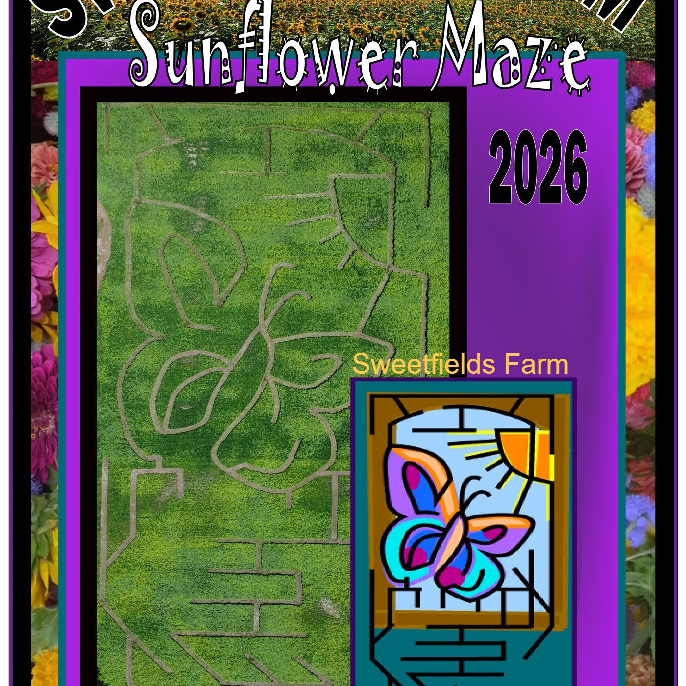 HERE IT IS! THE 2026 SUNFLOWER MAZE DESIGN IS A-MAZING! Gather up your friends and family its time to pick your date and get your tickets. Get ready to embrace the beauty out on the farm and make memories that will last a lifetime! When challenging yourself in this season's fun design...you will be traveling the towering sunflower paths experiencing all the whimsy and fun our a-mazing field brings. Every season is a new design. Featured in this season's field for 2026 you will be fluttering your way through the a-mazing flowers on the wings of a beautiful butterfly. See you in all the flowers and fun! Ticket and Event information links located in our bio
Be aware of ticket scammers. Tickets are not transferable and should only be purchased directly using our provided ticket links.
#upickflowers #farmlife #mothersday #givemomflowers #mothersdayactivities #florida #butterflies #farmstand #sunflowerfestival #farm #farmfun #wildflowers #fluffycow #thingstodoflorida #floridasadventurecoast #Sweetfieldsfarm #sunflowerseason #funday #sunflowermaze #Flowers #upickflowerfarm #thingstodo #bestever