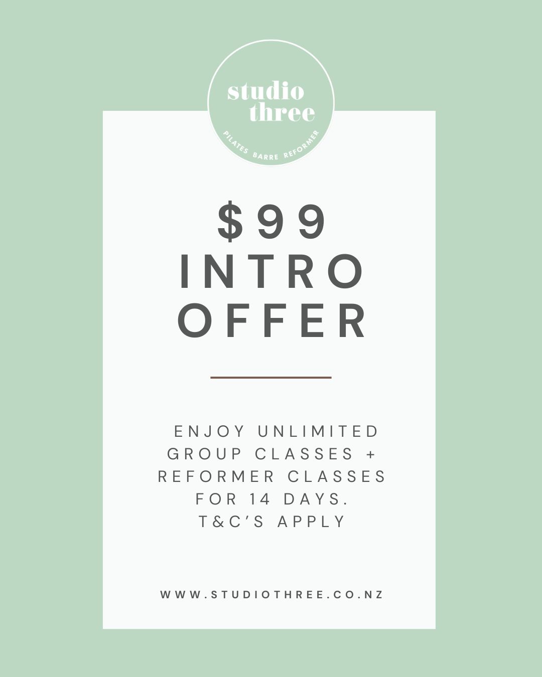 New to Studio Three? Start with our brand new Intro Offer... 🌟🌟
Enjoy 14 days of unlimited classes for $99* and explore everything Studio Three has to offer - Reformer Pilates, Mat, Barre, Fusion, TRX and Stretch.
It’s the perfect way to build some early consistency, try a range of class styles, and find the rhythm of movement that works best for you.
Offer available for new clients only. 14 consecutive days from first class booking.
Head to our website for details. Link in bio 🌟