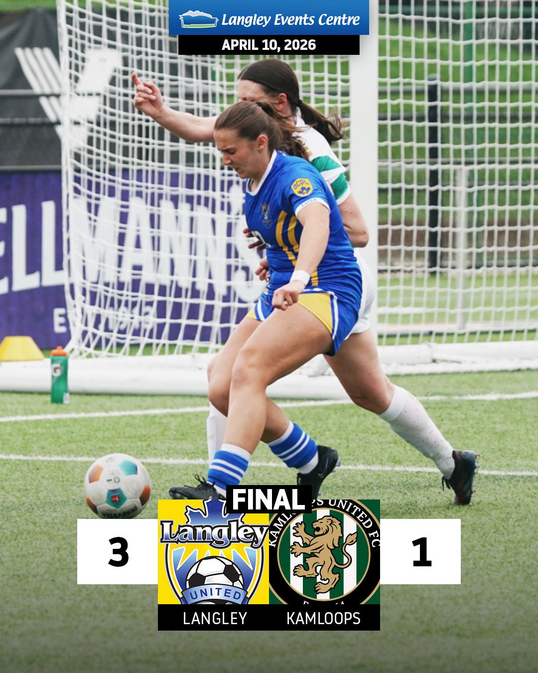 The @langleyunited_bcpl Women's team picks up their first win of the season while the Men's squad puts up a 5-spot, improving to 2-0 in @bcplsoccer action