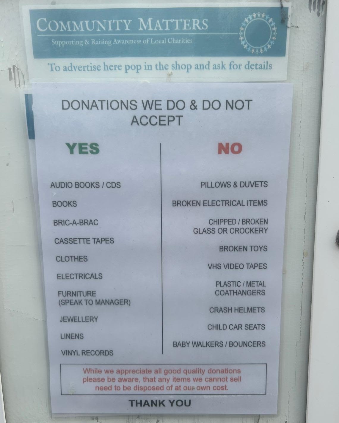Thinking of having a clear-out? 🛍️
Here’s what Community Matters Charity Shop are currently accepting for donations. Your pre-loved items can help support their shop and raise awareness for Headway Bath & District as their Charity of the Year.
Thank you to Community Matters for their support — and if you're nearby, please consider donating or visiting the store!
#HeadwayBath #CommunityMatters #CharityOfTheYear #DonateLocal #BathUK #SupportLocal #CharityShop #CommunitySupport #PreLoved #headwayuk