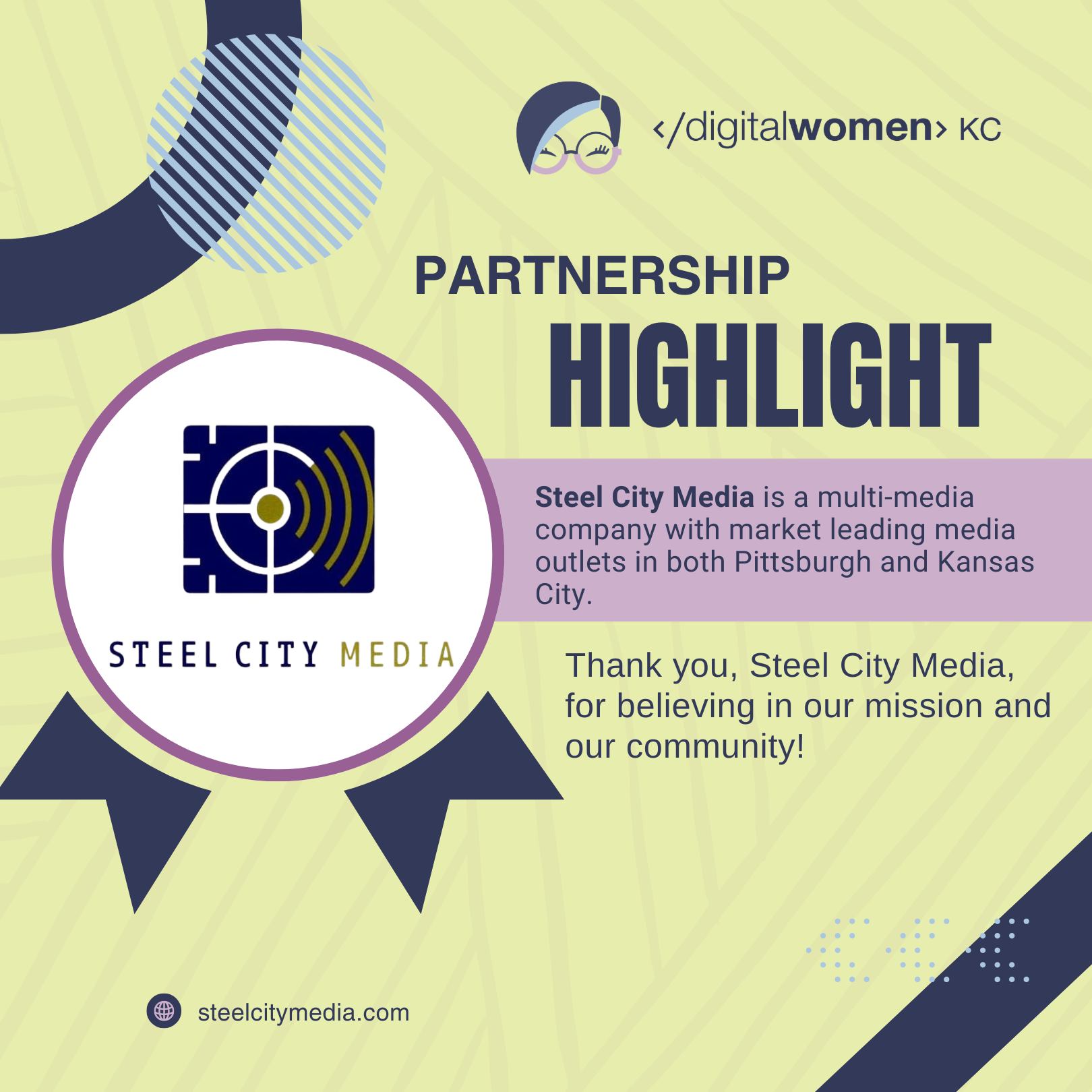 Shoutout to our partners at Steel City Media! ๐๐
They believe in this community and that means everything to us. Grateful for the support โ let's keep building something great together.
๐ www.steelcitymedia.com
#DWKC #DigitalWomenKC #PartnerSpotlight #SteelCityMedia #WomenInDigital #KansasCity