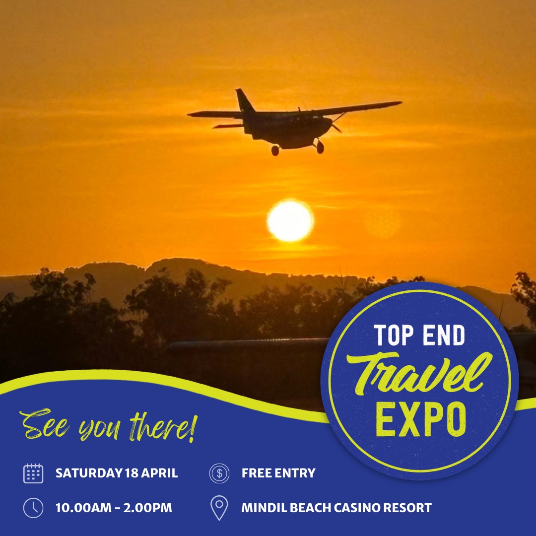 Excited for the dry season?
Head along to the Top End Travel Expo and start planning your next adventure. Come chat with the Kakadu Air team and see how you can make the most of the season.
We’ll be there, come say hi! ✈️