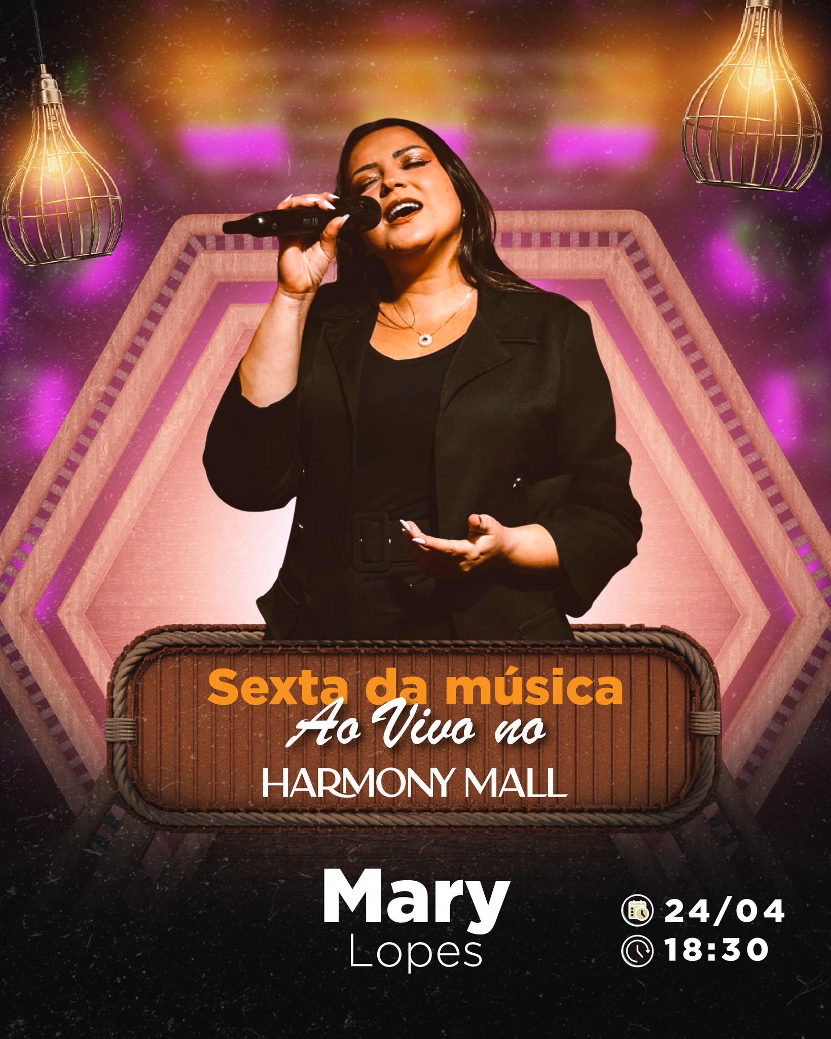 No dia 24/04, às 18h30, quem comanda a noite é Mary Lopes, trazendo um show cheio de estilo e aquele clima perfeito para você curtir, relaxar e aproveitar sua sexta do jeito certo.
Seja para encontrar os amigos, sair da rotina ou simplesmente aproveitar uma boa música ao vivo, o seu lugar é aqui.
Transforme a sua sexta em um momento especial. 💛
#HarmonyMall #RotaDoSol #Caucaia #Harmony #HarmonyEmpreendimentos #MallemCaucaia #CaucaiaCity #Cumbuco #BarradoCeará #Pecém #VemproHarmonyMall #LitoralCearense #CaucaiaOrdinária #SextadaMúsicaAoVivo