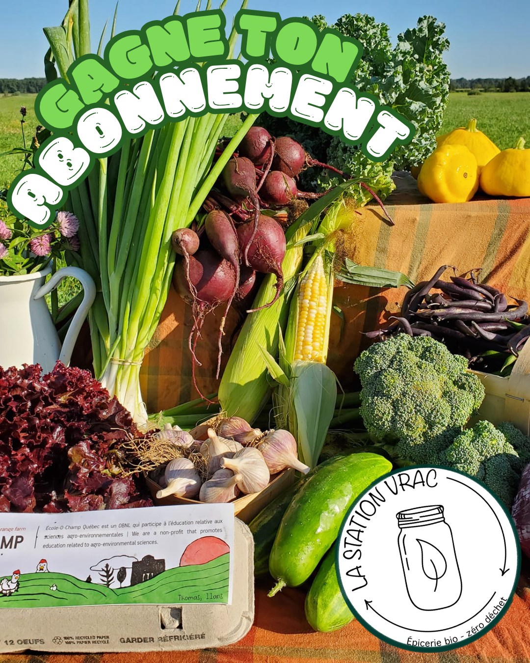 🎉 CONCOURS EXCLUSIF – ROSEMÈRE 🎉
En collaboration avec la Station Vrac, nous sommes vraiment heureux de vous annoncer un concours qui va faire des heureux du côté de notre point de chute à Rosemère 💚
👉 À gagner : votre abonnement aux paniers de légumes pour la saison ! 🥕🥬
Oui oui… toute une saison de fraîcheur locale, directement de la ferme à votre table 🌱
Comment participer ?
C’est simple :
✔️ Inscrivez-vous entre le 10 avril et le 12 avril à minuit pour le point de chute de Rosemère
✔️ Remplissez le formulaire juste ici 👇
https://www.fermeentrecieletterre.com/inscription
Et vous êtes automatiquement dans le tirage 🎟️
💡 Petit rappel : ce point de chute se fait directement dans les locaux de la Station Vrac à Rosemère. Une belle façon d'encourager 200% local 🙌
Bonne chance à tous 🤞
(et tag quelqu’un de Rosemère qui DOIT voir ça 👇)