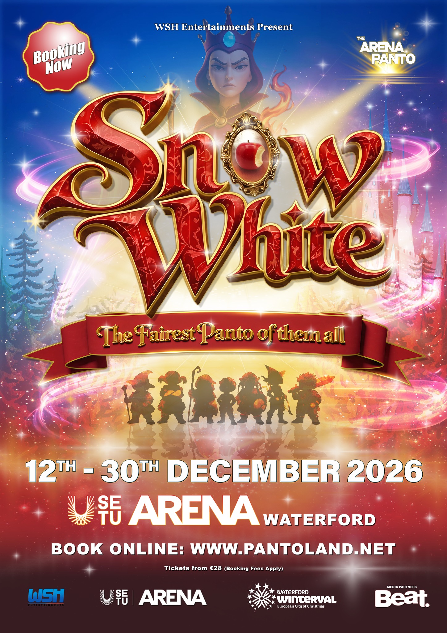 🍎✨ After last year’s SELL-OUT… it’s back! ✨🍎
The fairest panto of them all, SNOW WHITE is coming to SETU Arena this Christmas 👑
Grab your tickets early, as this year's Arena Panto promises to be bigger, funnier, and more magical than ever!
Packed with huge laughs, a star studded cast, dazzling performances, and a show the whole family will love.
📅 12th–30th December
📍 SETU Arena
🎟️ Tickets are ON SALE NOW – book early to get the best seats
👉 pantoland.net
Make it your Christmas tradition… before it sells out again! 🍎✨
#SnowWhitePanto #TicketsOnSale #ArenaPanto #ChristmasMagic #FamilyFun #WaterfordEvents #SellOutShow @setu_arena_ @winterval_waterford @beat102103