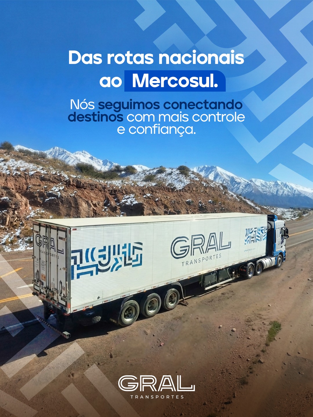 Operação com alcance nacional e no Mercosul, garantindo padronização, controle e confiabilidade em todas as rotas.
A Transportes Gral trabalha com processos bem definidos, rastreabilidade e gestão operacional para manter a consistência das entregas, independentemente da distância.
Mais alcance, com o mesmo padrão de excelencia na execução.
