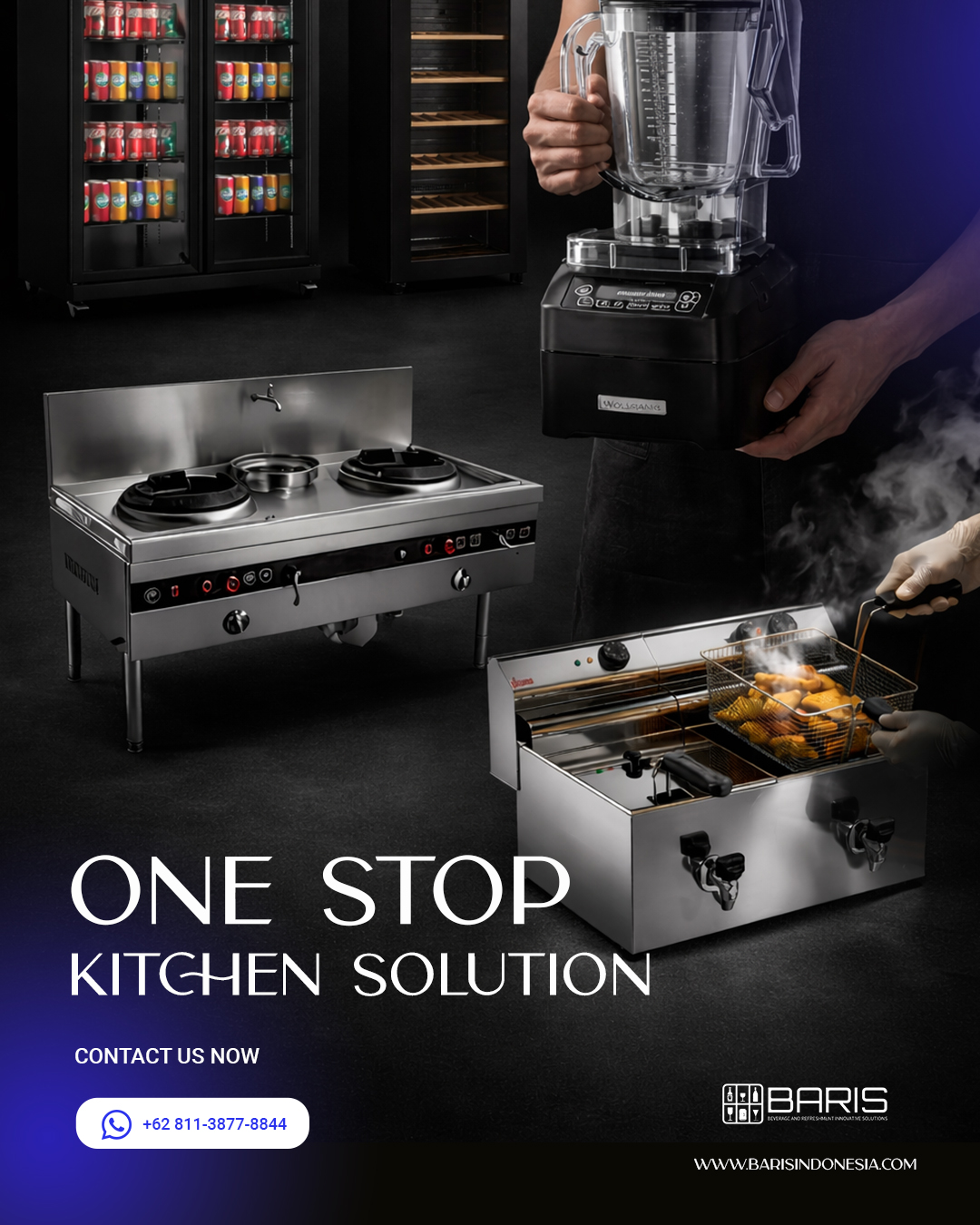 Your professional kitchen solution, all in one place.
From preparation to service, we deliver high-quality equipment designed to support performance, consistency, and efficiency.
Empower your kitchen operations with reliable solutions tailored for your business needs.
Contact us today and discover the right setup for your kitchen.
#BarisIndonesia #OneStopKitchenSolution #CommercialKitchen #KitchenEquipment #ProfessionalKitchen #FoodService #HospitalityIndustry #Horeca #CulinaryBusiness #KitchenSetup #ChefTools #FNBIndustry