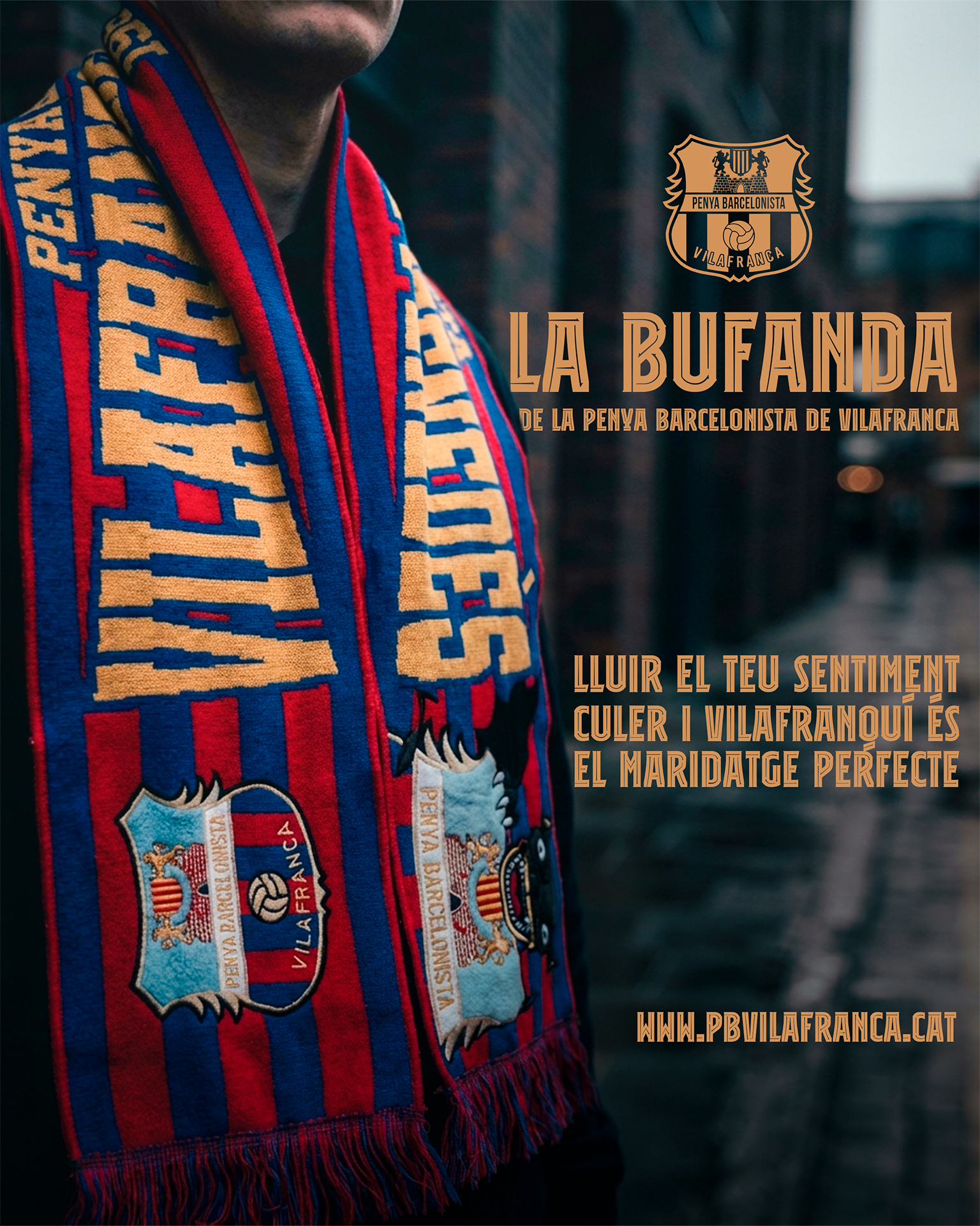 🔥 VILAFRANCA MÉS BLAUGRANA QUE MAI 🔥
Ja és aquí. La nova bufanda de la Penya Barcelonista de Vilafranca del Penedès.
Dissenyada per portar l’orgull culer amb accent vilafranquí a tot arreu.
🛒 Disponible a través de la web
💥 -20% de descompte per als socis (perquè cuidar els nostres és el primer)
📍 Recollida els dies de partit a la seu de la penya.