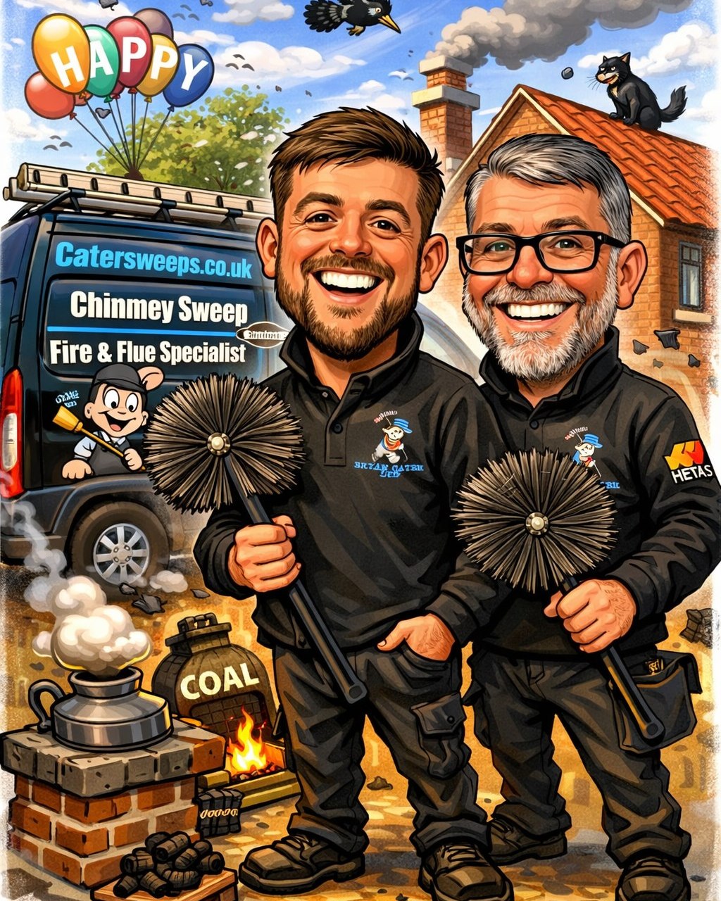 Gavin and Ryan are always happy in their work π π
π₯ Your Local Chimney Sweeps π₯ 01366 728342 π₯