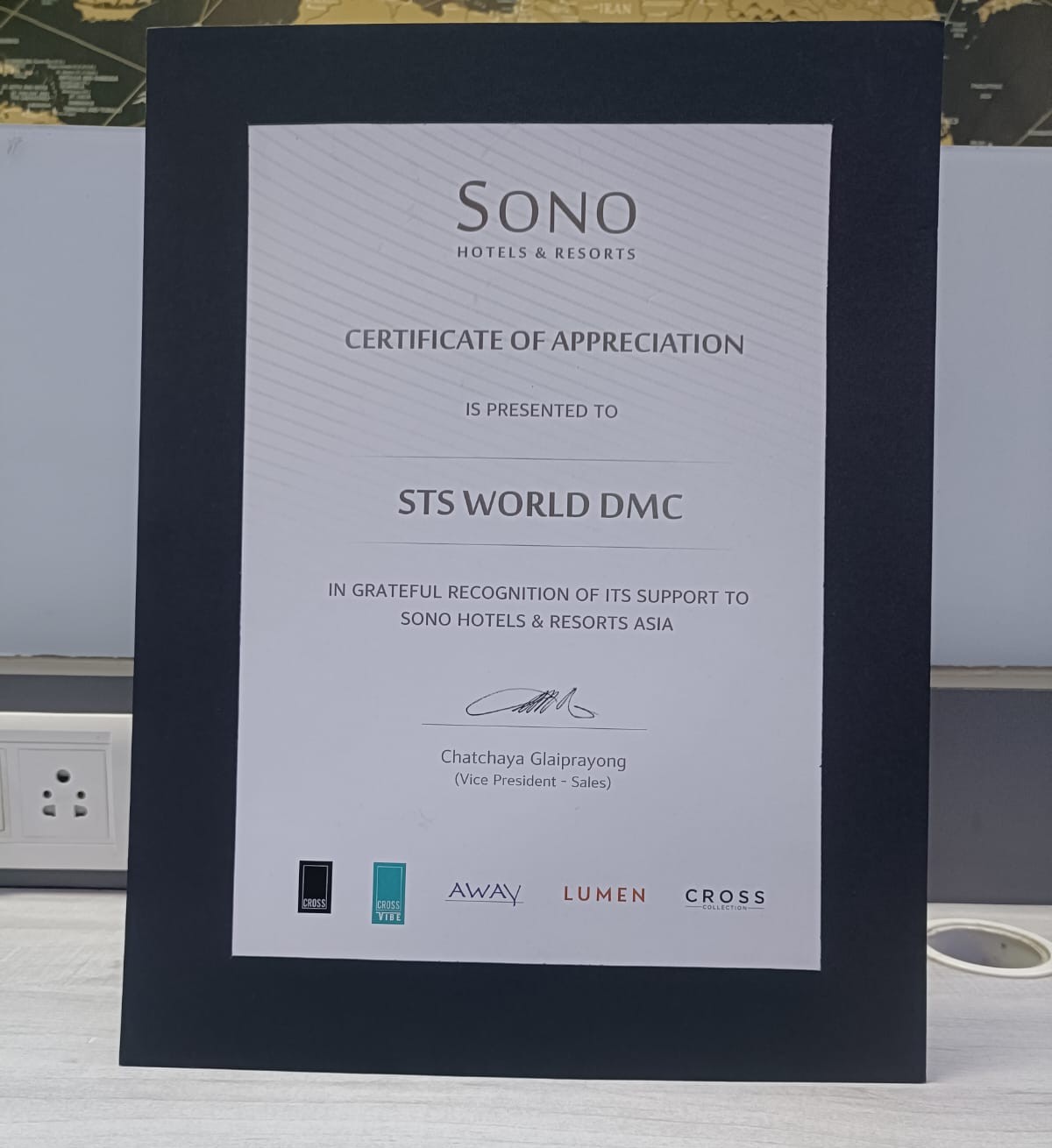 🏆 Proud Moment for STS World DMC! 🌟
Thrilled to receive the Certificate of Appreciation from SONO Hotels & Resorts Asia for our unwavering support and partnership. A testament to our commitment to excellence!
#STSWORLD #SONOHotels #CertificateOfAppreciation #HospitalityExcellence #TravelTrade
