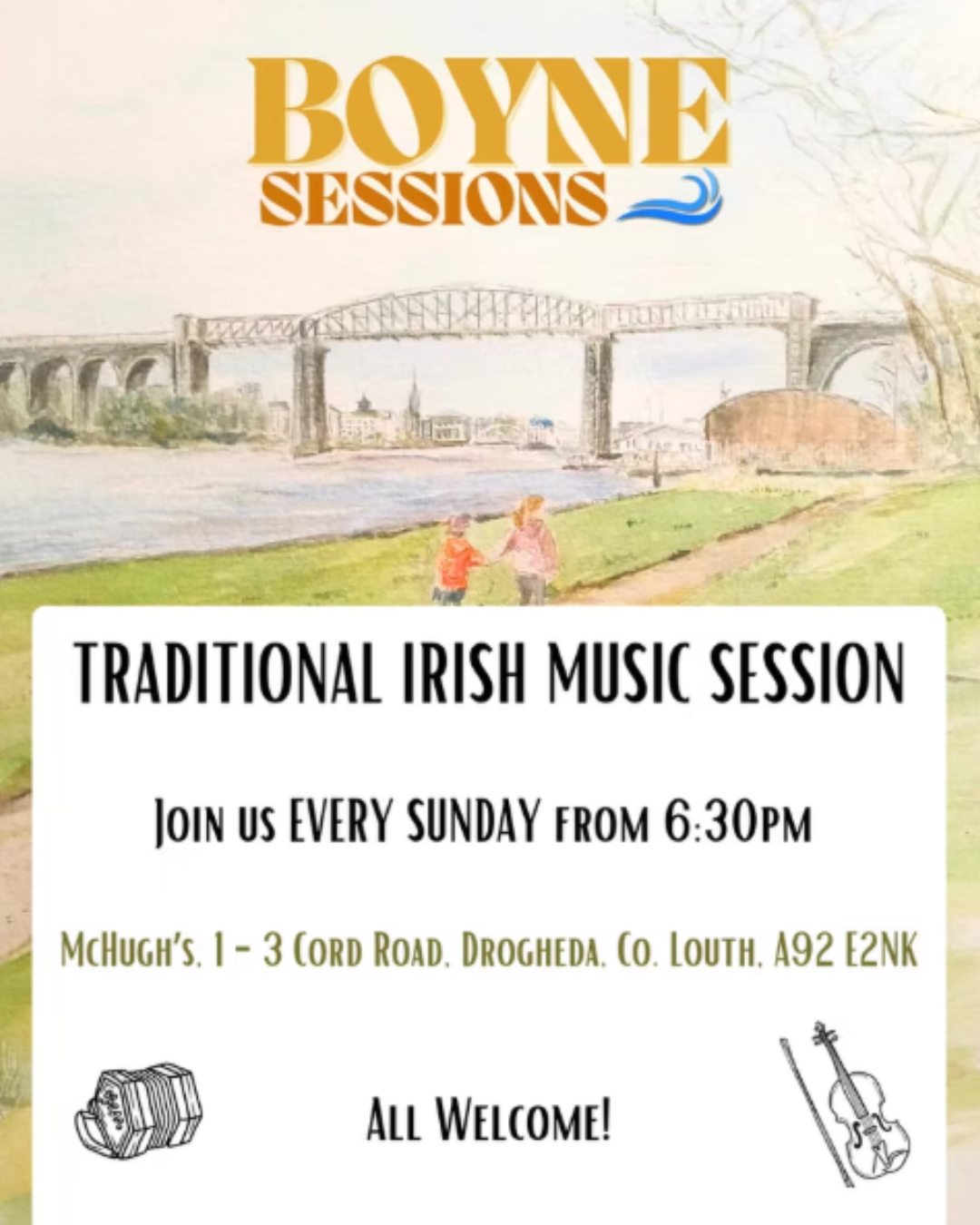 The Boyne Sessions bring the warm sound of traditional Irish music to a cosy Sunday afternoon. Expect a great atmosphere and that special magic that only a trad session can create.
Perfect for music lovers, visitors exploring the town or anyone looking for a relaxed and authentic Irish experience this spring 🎻🌿
Find out more on visitlouth.ie
#VisitLouth #KeepDiscovering #IrelandsAncientEast #TradMusic #Drogheda