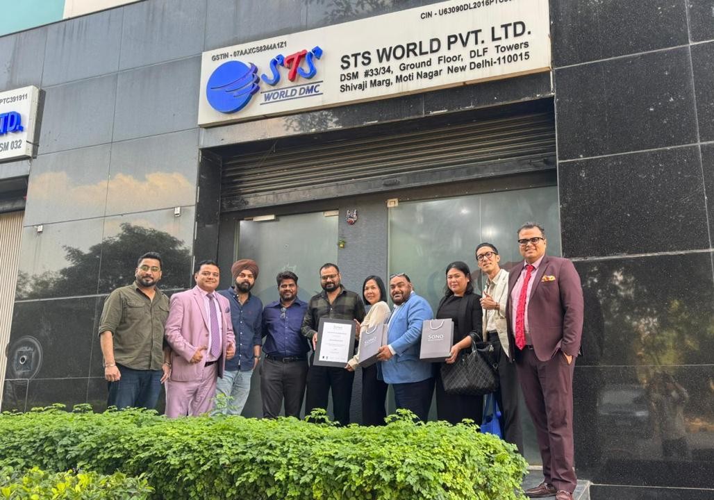 Grateful and proud!
STS World DMC extends sincere thanks to SONO Hotels & Resorts Asia for this Certificate of Appreciation.
Your recognition inspires us to keep raising the bar every day.
#STSWORLD #SONOHotels #CertificateOfAppreciation #ProudMoment #TravelTrade