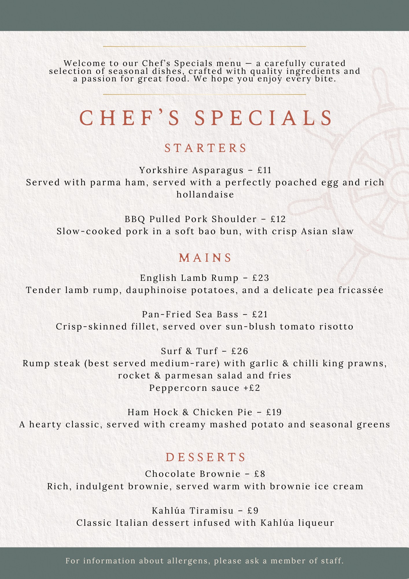 Our new Chef's Specials! 😍
Book your table now:
https://www.shipinn-aldborough.co.uk/reservations