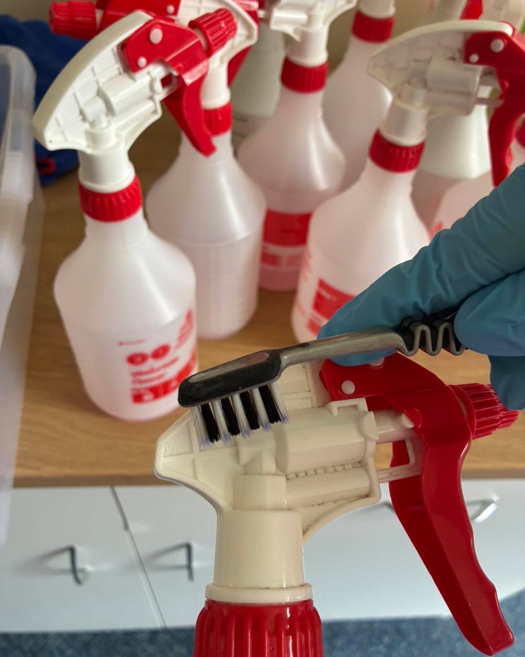 Even our spray bottles get a clean on refill day 🫧