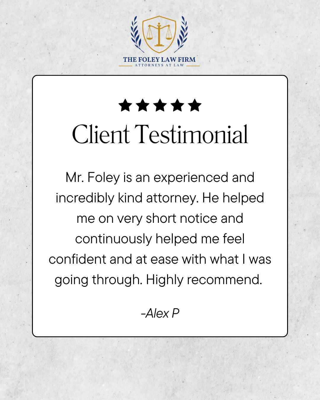 When you're in a crisis, you need more than just a lawyer; you need a steady hand. We pride ourselves on being available when you need us most and providing a defense that gives you confidence. ⚖️
Experience you can trust. Support you can feel. 🤝
#TheFoleyLawFirm #coloradosprings #defenseattorney #lawyer #clienttestimonial