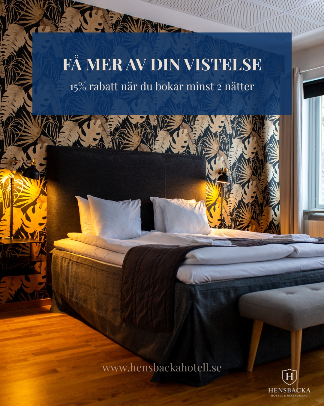 Just nu får du 15% rabatt när du bokar minst 2 nätter hos oss. 🤩
Boka din vistelse senast 30 april och checka in när det passar dig längre fram. Perfekt om du vill ha något att se fram emot. 🙌
👉 Ange kod HENSBACKA15 vid bokning på www.hensbackahotell.se
👉 Gäller bokningar om minst 2 nätter.
👉 Erbjudandet gäller vid bokning senast 30 april och kan inte kombineras med andra erbjudanden.
#hensbackahotell #bohuslän
