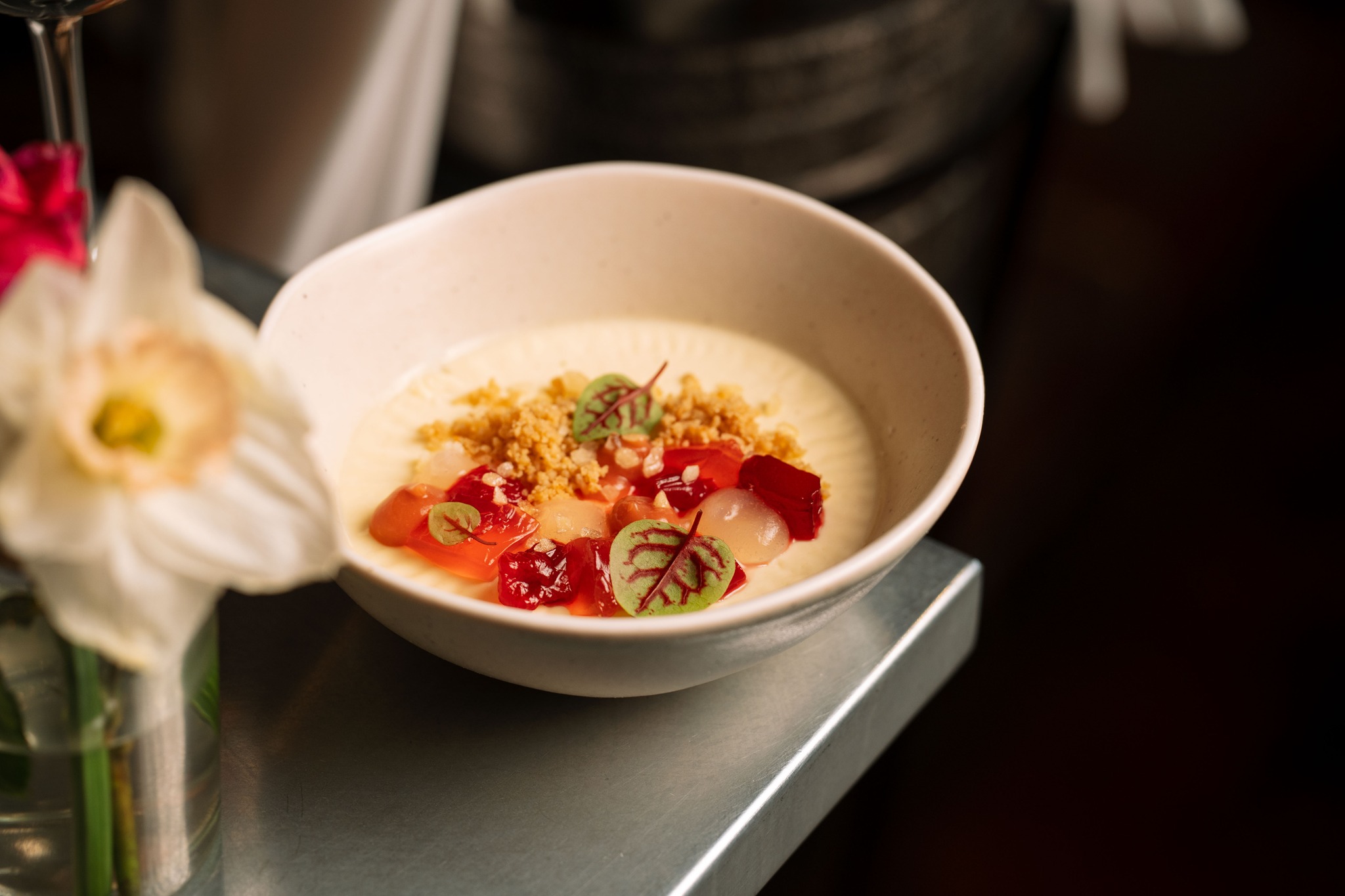Rhubarb & Custard, - Tahitian vanilla panna cotta & rhubarb jelly.
Sharp, sweet and nicely balanced.�
A classic combination done well.
#thedogatwingham #springmenu #top50gastopubs #visitkent