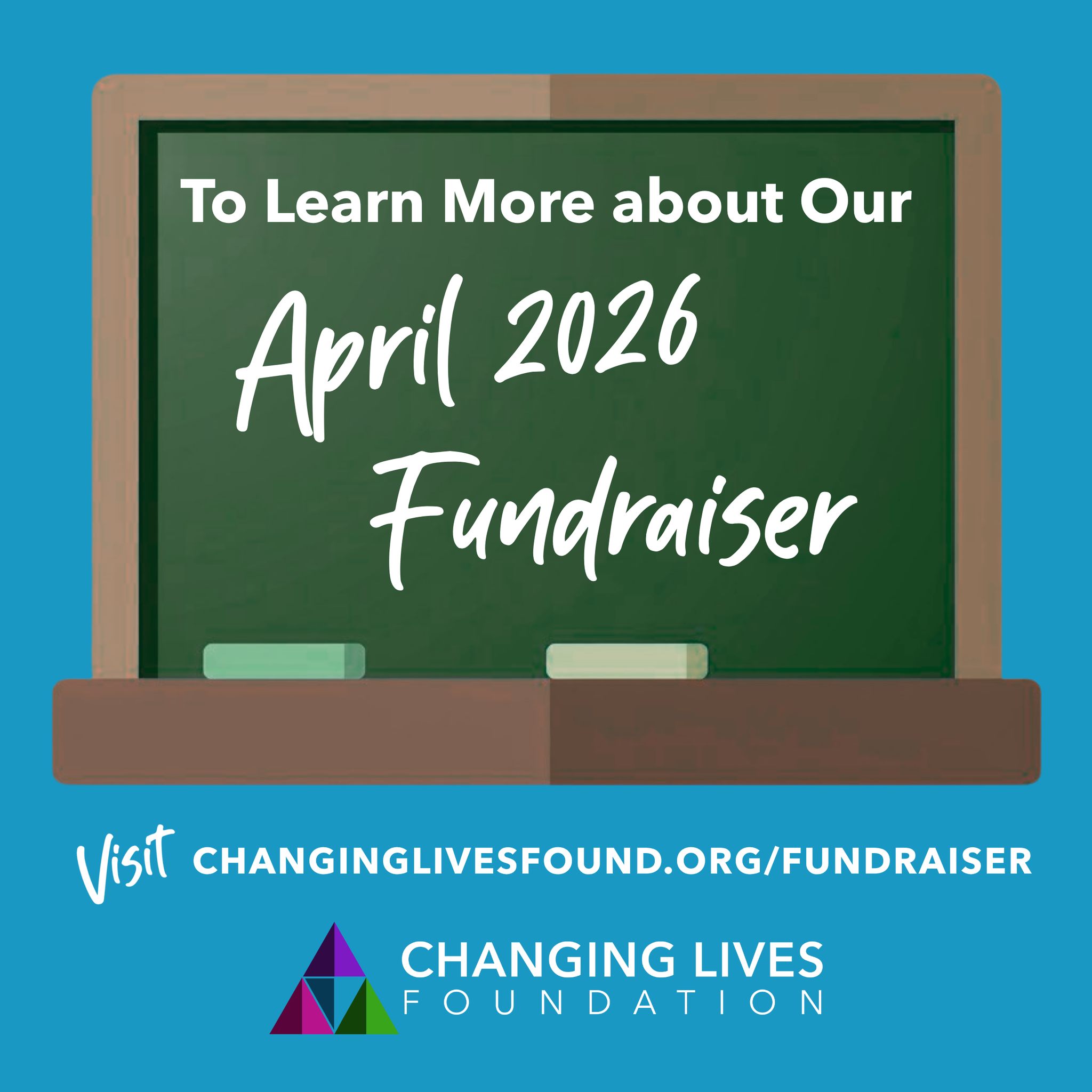 Class is in session 📚✏️ Head to www.ChangingLivesFound.org/fundraiser to learn more and see how you can help change lives. 💙
We’re excited to share more about our April 2026 fundraiser and how it helps support those in catastrophic need.
#changinglivesfound #up2Him #nonprofit #fundraiser #learnmore
