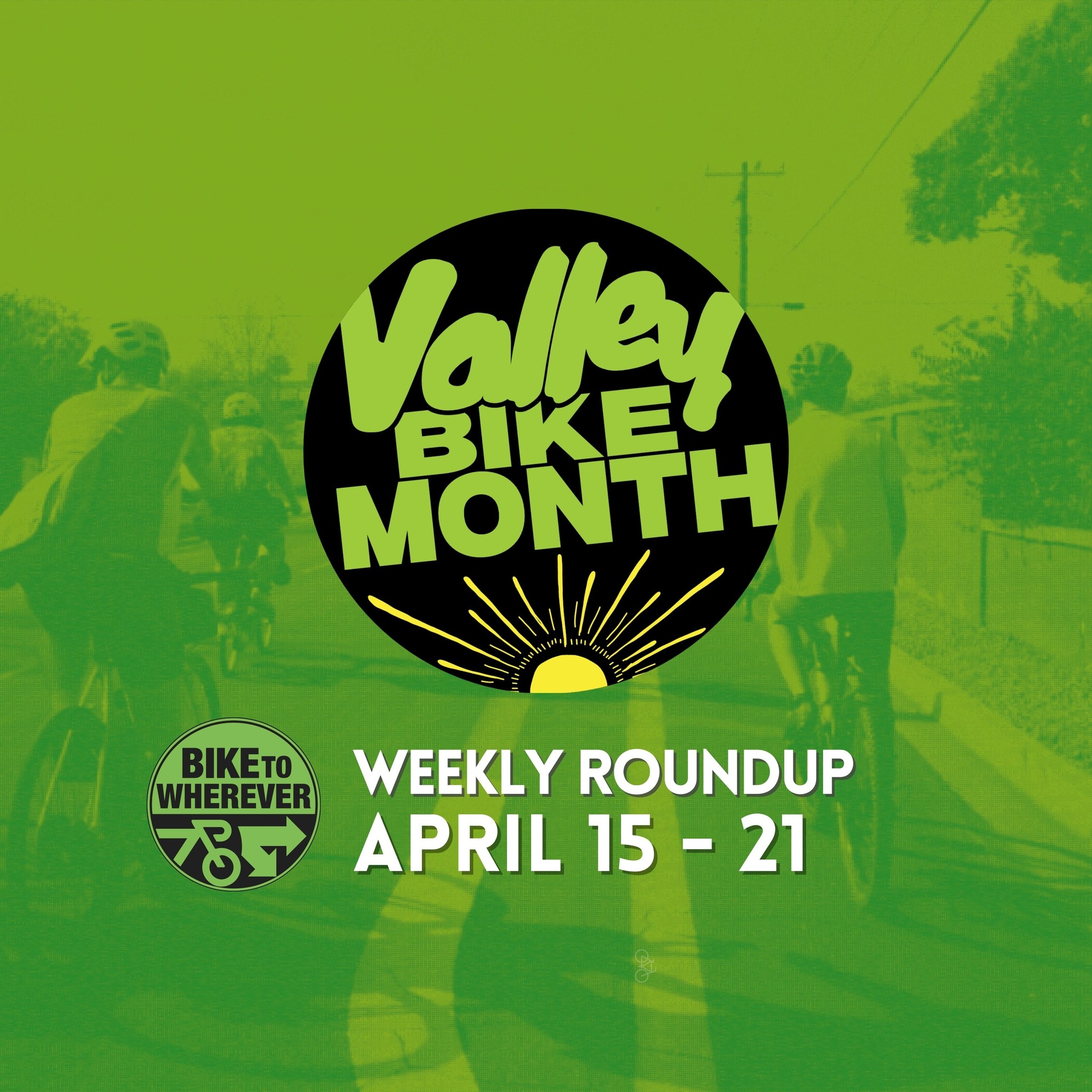 👋🚲 Howdy, cyclists 🚲👋 Catch a ride during week 3 of Valley Bike Month! Here’s your April 15 - 21 weekly round-up! Stay tuned for more ways to get involved.
Be sure to check each ride’s link on the BTWPHX website for any updates.
Stay safe and hydrated out there!