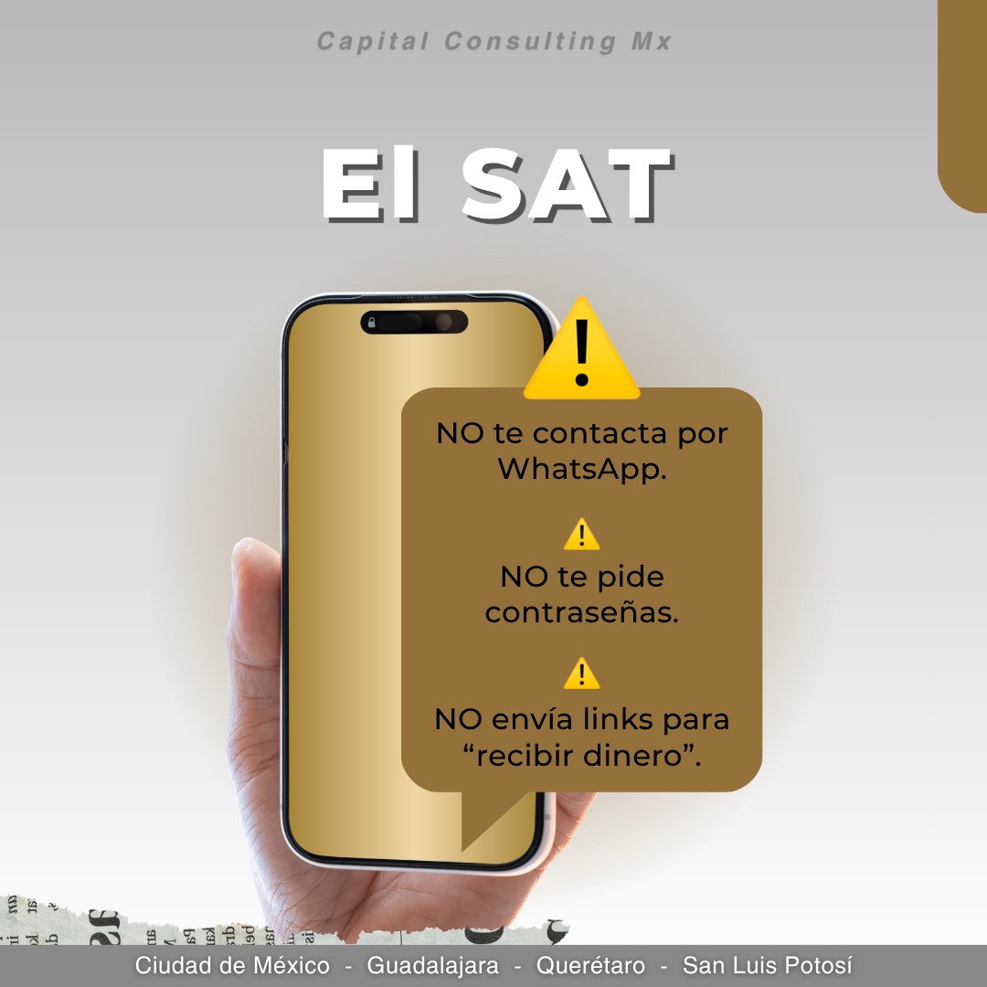 En plena temporada de declaración anual, están circulando fraudes por:
📱Correos, mensajes (SMS o WhatsApp) o llamadas.
Todos con el mismo objetivo: robar tus datos o tu dinero.
- Te dicen que tienes saldo a favor o inconsistencias
- Generan urgencia (“último día”, “evita multa”)
- Te mandan a un link falso o te piden datos
De hecho, autoridades han detectado miles de correos falsos y llamadas donde incluso se hacen pasar por funcionarios para “agilizar devoluciones”.
¿Cómo protegerte?
- No des clic en enlaces sospechosos
- No compartas RFC, contraseña o e.firma
- Verifica TODO en el portal oficial
- Usa únicamente el Buzón Tributario
Comparte esto con quien esté haciendo su declaración.
Hoy más que nunca, estar informado también es cuidar tu dinero.
#CapitalConsultingMx #Fraude #SAT #DeclaraciónAnual