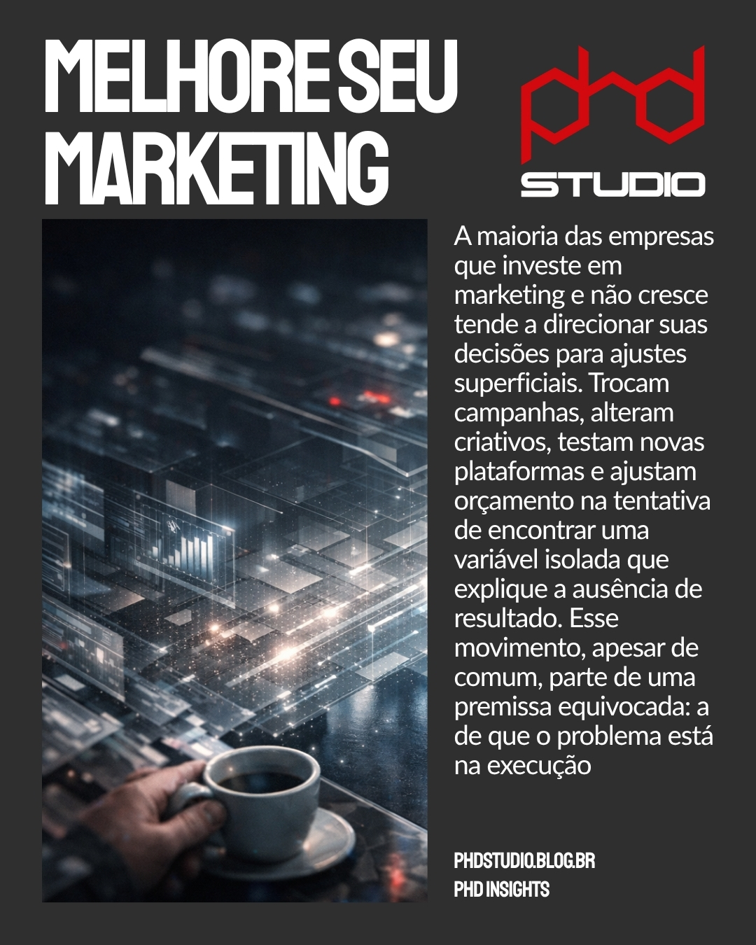 Você não tem um problema de marketing — você tem um problema de estrutura. Descubra como alinhar processos, times e métricas para converter investimentos em crescimento real. Link in Bio
#marketingestrutural #estratégia #growth #negócios #PHDStudio