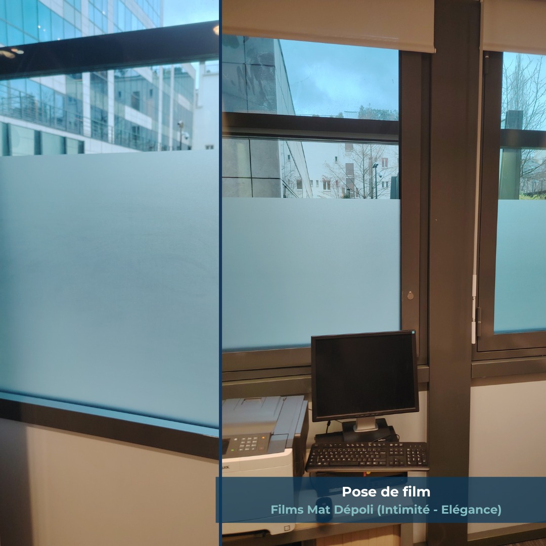 🏛️ Intervention dans des bureaux ministériels à Paris
Pose de 585 m2 de film adhésif mat dépoli pour renforcer l’intimité tout en conservant la lumière naturelle 🪟
Un rendu discret, sobre et parfaitement intégré.
Signé Verre IDF 🛠️
#VerreIDF #FilmDepoli #Paris #Bureaux #Confidentialité #Aménagement #ExpertDuVerre