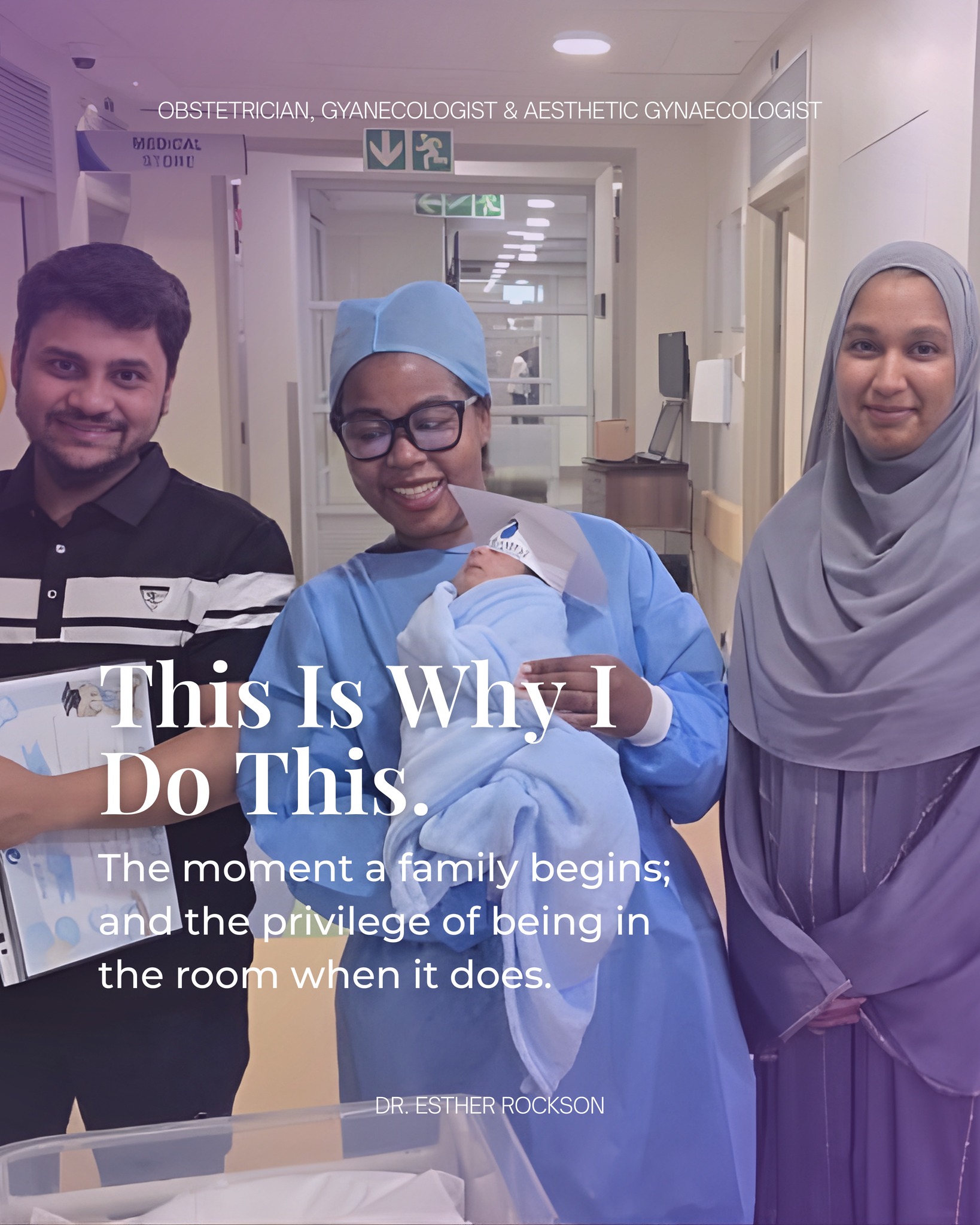 There is nothing in medicine quite like this moment.
The room was full of effort, focus, and a kind of quiet courage that only mothers know. And then; a first cry. And everything changed.
This is what I get to do.
Not just deliver babies. To be present at the exact second a family becomes whole. Watch a mother see her child for the first time. Watch a father realise nothing will ever be the same again.
I do not take it for granted. Not once. Not ever.
To the beautiful Shaikh family; thank you for letting me be part of your beginning. Watching you hold your little one for the first time is something I will carry with me.
This is the work. This is the privilege. This is everything💜
- Dr. Esther Rockson
Obstetrician · Gynaecologist · Aesthetic Gynaecologist
Busamed Hospital, Modderfontein | Linbro Park