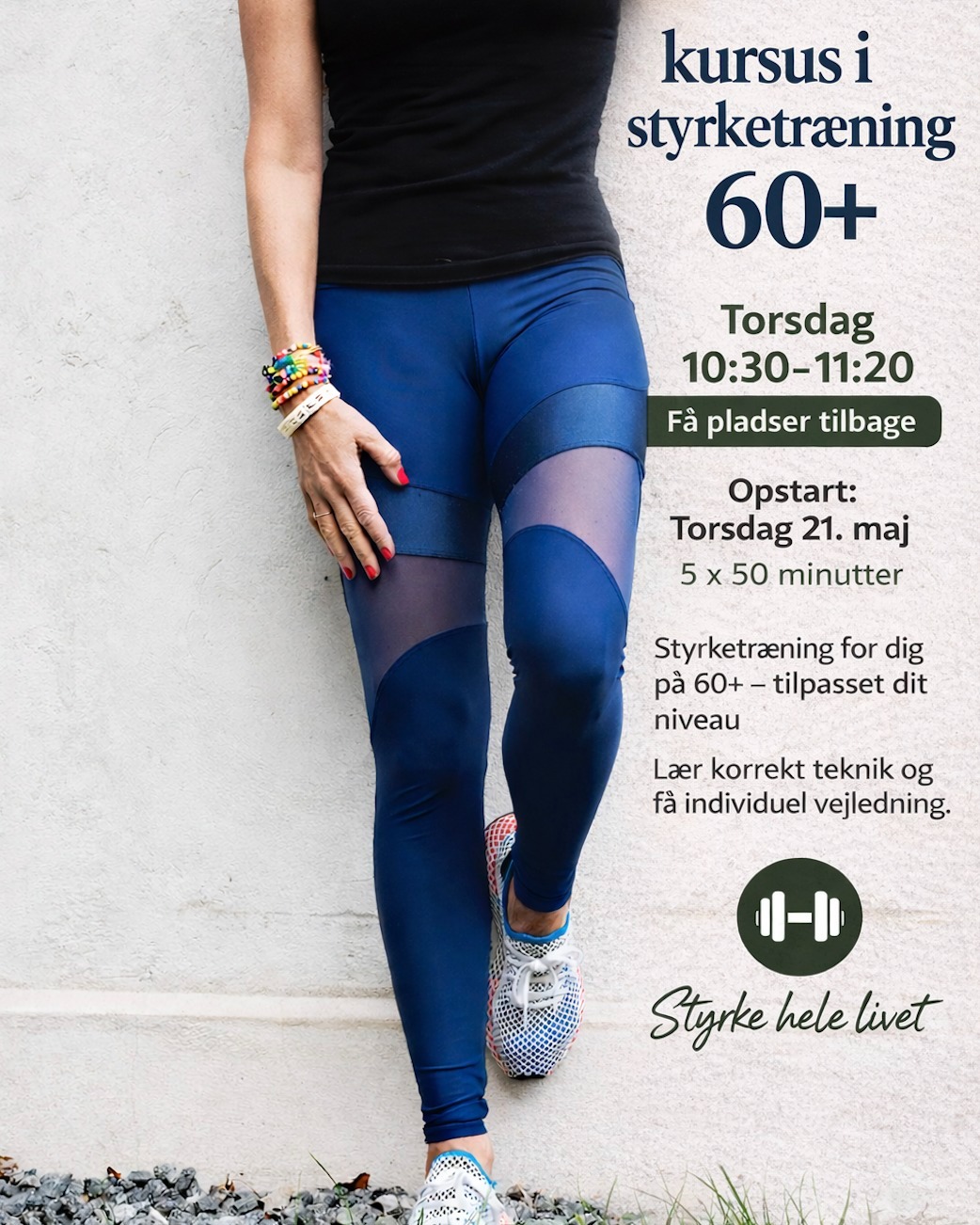 Kursus i styrketræning 60+
Opstart 21 maj. 2026
Få pladser tilbage.
https://www.hartvig-engell.dk/tr%C3%A6ning
