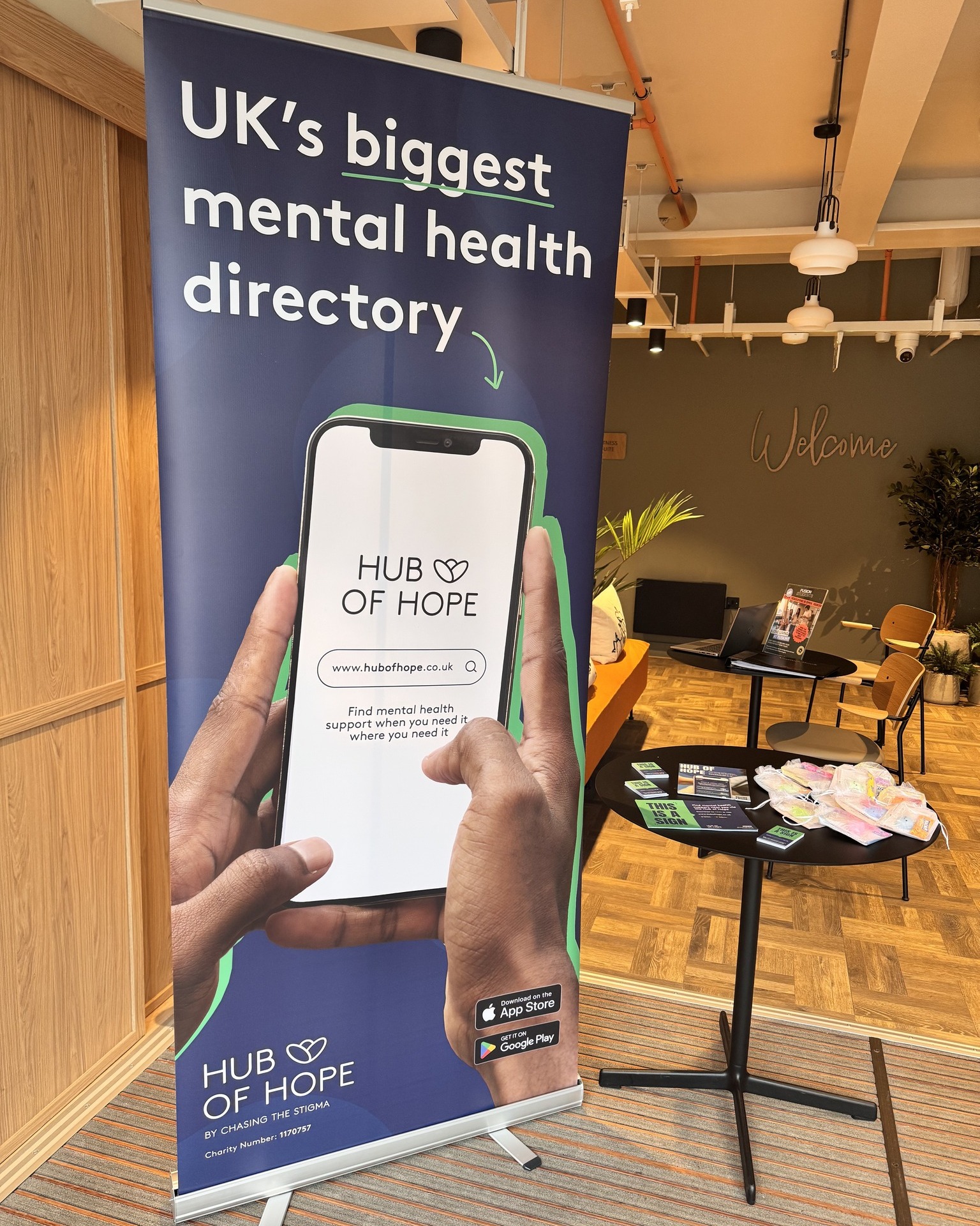 Today our partnership team headed over to @fusionstudentsuk supporting a student wellbeing event! 📚
As part of the #BehindEveryDoor initiative with, it’s so important that students know where to turn if they need support, especially when they’re living away from home or navigating something new.
Through Hub of Hope, students can quickly find mental health services wherever they are in the UK. 💙
Thanks @fusionstudentsuk for having us!
#BetterTogether #ChasingtheStigma #HubofHope #MentalWellbeing #StudentsMentalHealth