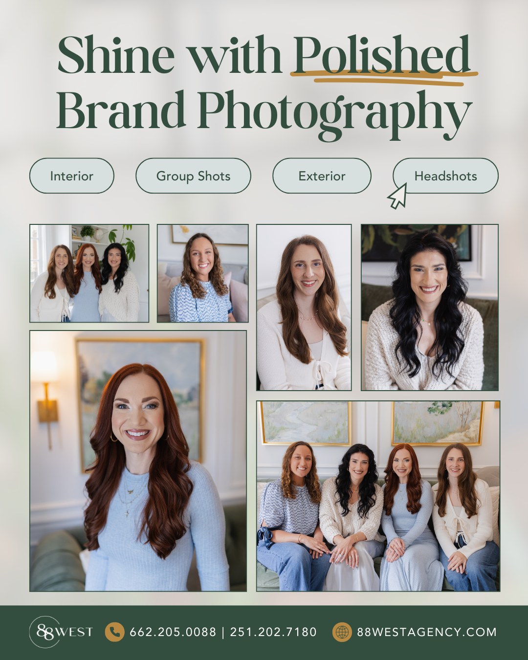 📸 Your brand deserves more than average visuals.
Strong photography doesn’t just look good, it tells your story, builds trust, and sets you apart before a single word is read. At 88 West, we capture images that feel authentic, intentional, and aligned with your brand from the very first glance. ✨
Ready to elevate how your business shows up? Let’s create something worth stopping for.
-
📞 662.205.0088 | 251.202.7180
💻 88westagency.com
-
#88West #88WestAgency #NorthMS #ALGulfCoast #MSGulfCoast #TupeloMS #GulfShoresAL #HuntsvilleAL #MarketingAgency #DigitalMarketing #BrandPhotography #visualbranding
