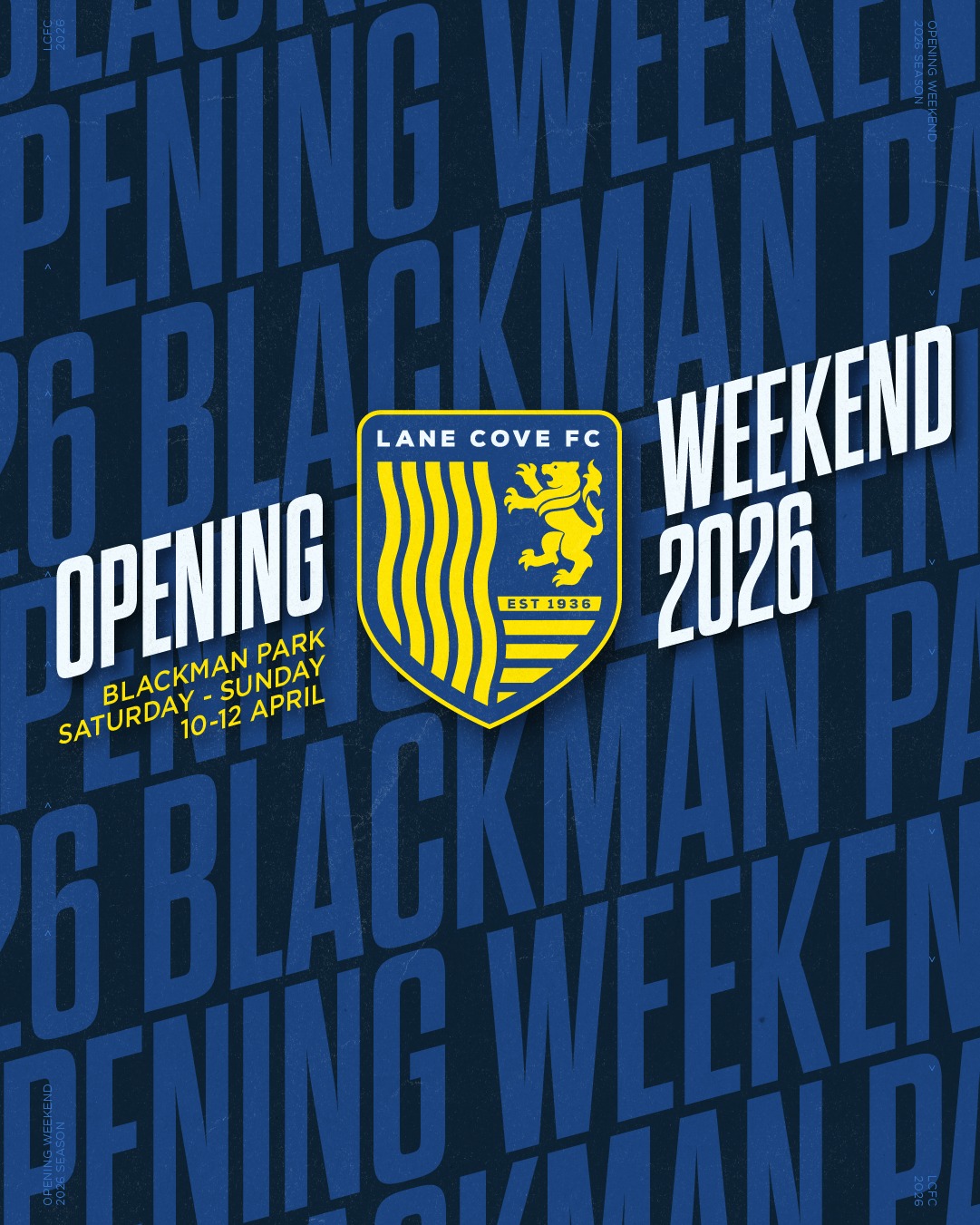 BLACKMAN PARK OPENING WEEKEND 2026!!!
Plenty of talent on show this weekend at Blackman Park as our Juniors and Seniors start their competitive season. Some fantastic fixtures to kick off 2026, with our MAA/2 lads looking to bounce straight back up this year, our two 35/3s teams facing off, and a Grand Final reply for our MO45/3s.
Show your support at Lane Cove's home of football this weekend.
🔵🟡⚽️💪🟡🔵
#AnyOneCanPlay #LaneCoveFC
#LaneCove #inthecove #NSFA #footballnsw #footballaustralia #football #soccer #footballislife #footballculture #footballlife #juniorfootball
@rhlowernorthshore
@optusbusiness
@vibefootballaustralia
@lanecoveorthodontics