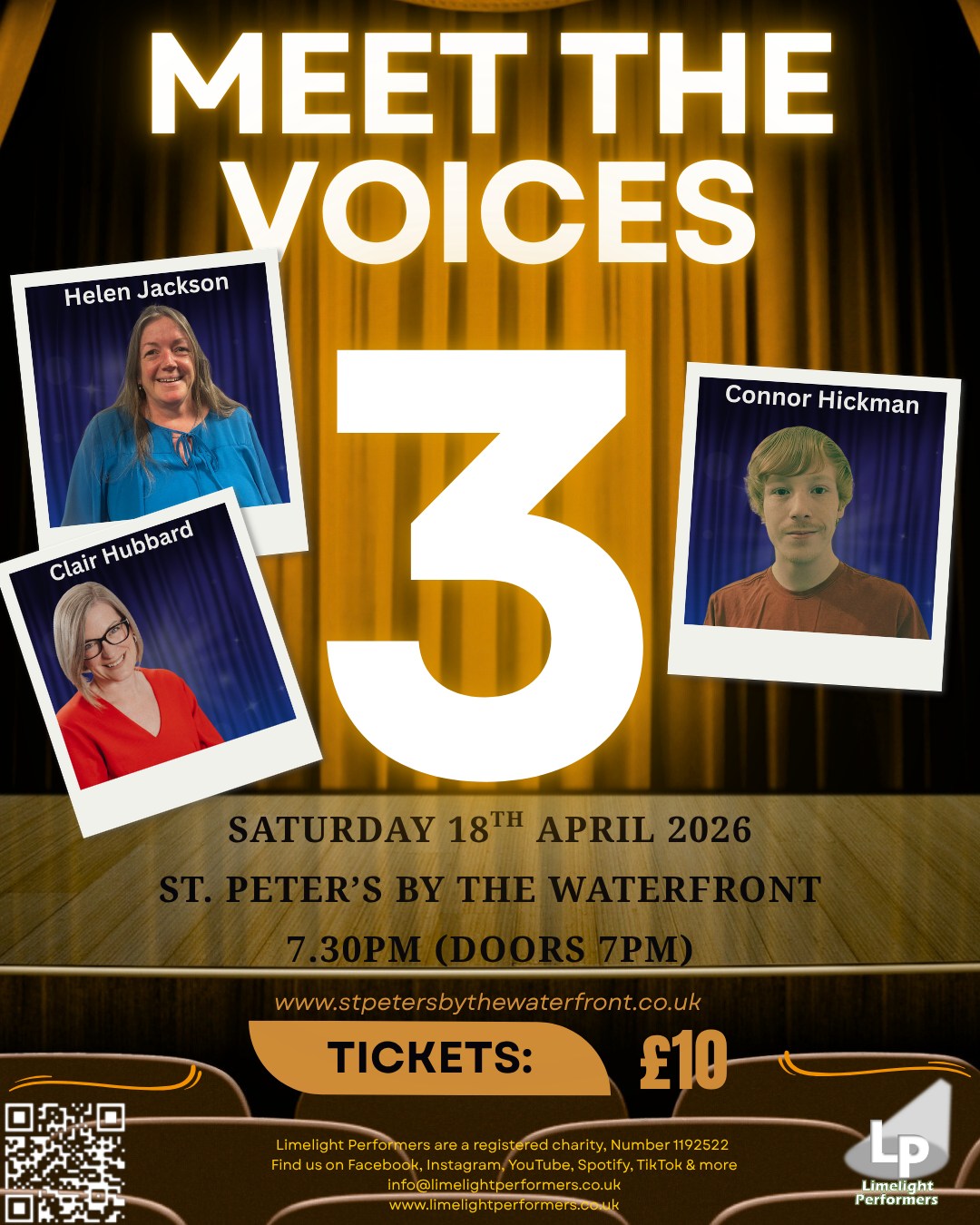 🎭Meet The Voices🎵
With our 2026 concert only 3 days away we thought we would shine a spotlight on some familiar faces from previous shows as the "Community Ensemble" along with some new faces to our Limelight family! We asked our voices to share what they enjoyed so much about Community Voices and what made them want to join!
🎭Helen Jackson.
"I joined this lovely group at the end of last year and have been made to feel welcome and very supported. I don't have a favourite song as I like the majority of what we will perform for you but the opening number is one of my top 5! You will have to come and watch us if you want to know what it is!"
📍 Venue: St Peter’s by the Waterfront, Ipswich
🎟️ Tickets: £10
Don’t miss this vibrant celebration of musical theatre
and community voices — bring your friends and family
along! 🎤💛
👉 Grab your tickets today:
http://stpetersbythewaterfront.com/.../limelight...
#LiveMusic #IpswichEvents #MusicalTheatre
#limelightcommunityvoices