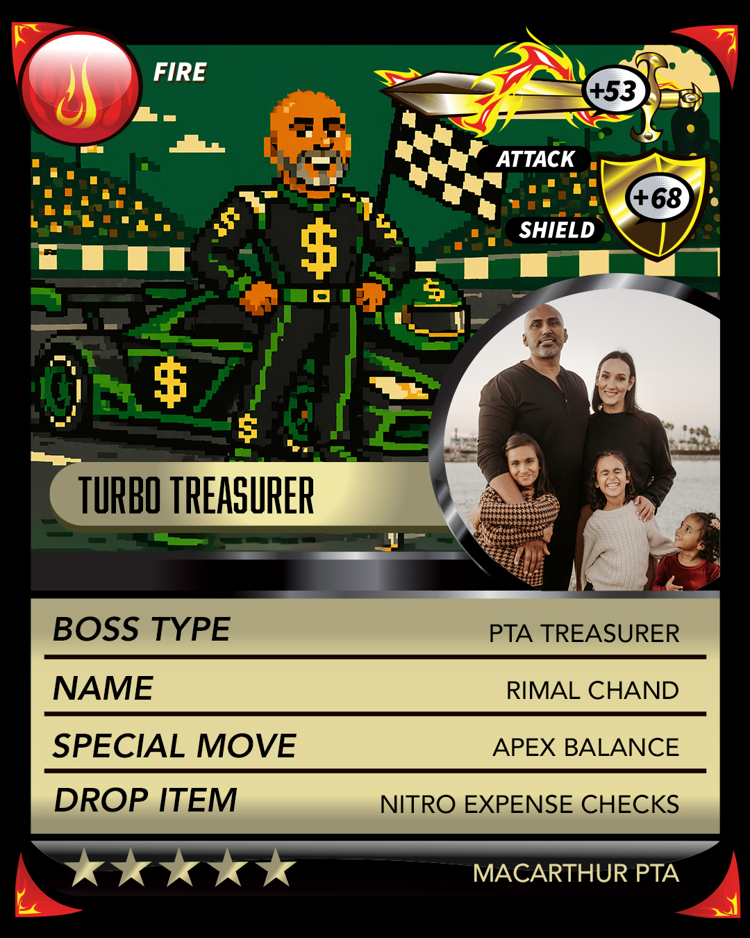 Revving up on the starting grid, it’s Rimal Chand — MacArthur PTA’s Treasurer and resident gearhead.
With precision and control, Rimal keeps the PTA’s finances running smoothly, making sure every dollar stays on track and every budget hits its mark.
When he’s not balancing the books, you’ll find him under the hood, fine-tuning his skills and embracing his love for all things cars — even if he’s still figuring it out along the way.