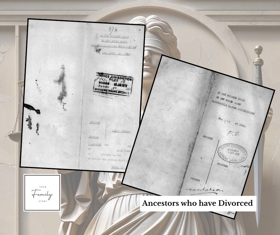 Divorce - While tracing your family tree, have you ever come across ancestors who divorced? I have a couple in my tree đł
It can be an unfortunate chapter, or perhaps a necessary one, depending on the circumstances. Either way, divorce records can offer a surprisingly valuable insight into your ancestorsâ lives.
These files often go far beyond simple dates. They may include details about the breakdown of the marriage, living arrangements, financial matters, and sometimes even personal correspondence. In some cases, you may also find copies of original marriage certificates tucked within the paperwork.
If you do come across a divorce in your research, itâs well worth contacting your relevant state archives. Many hold divorce files that can be viewed or purchased, offering a deeper understanding of the story behind the records.
Have you come across a divorce in your research?
#FamilyHistory #GenealogyResearch #yourfamilystoryau