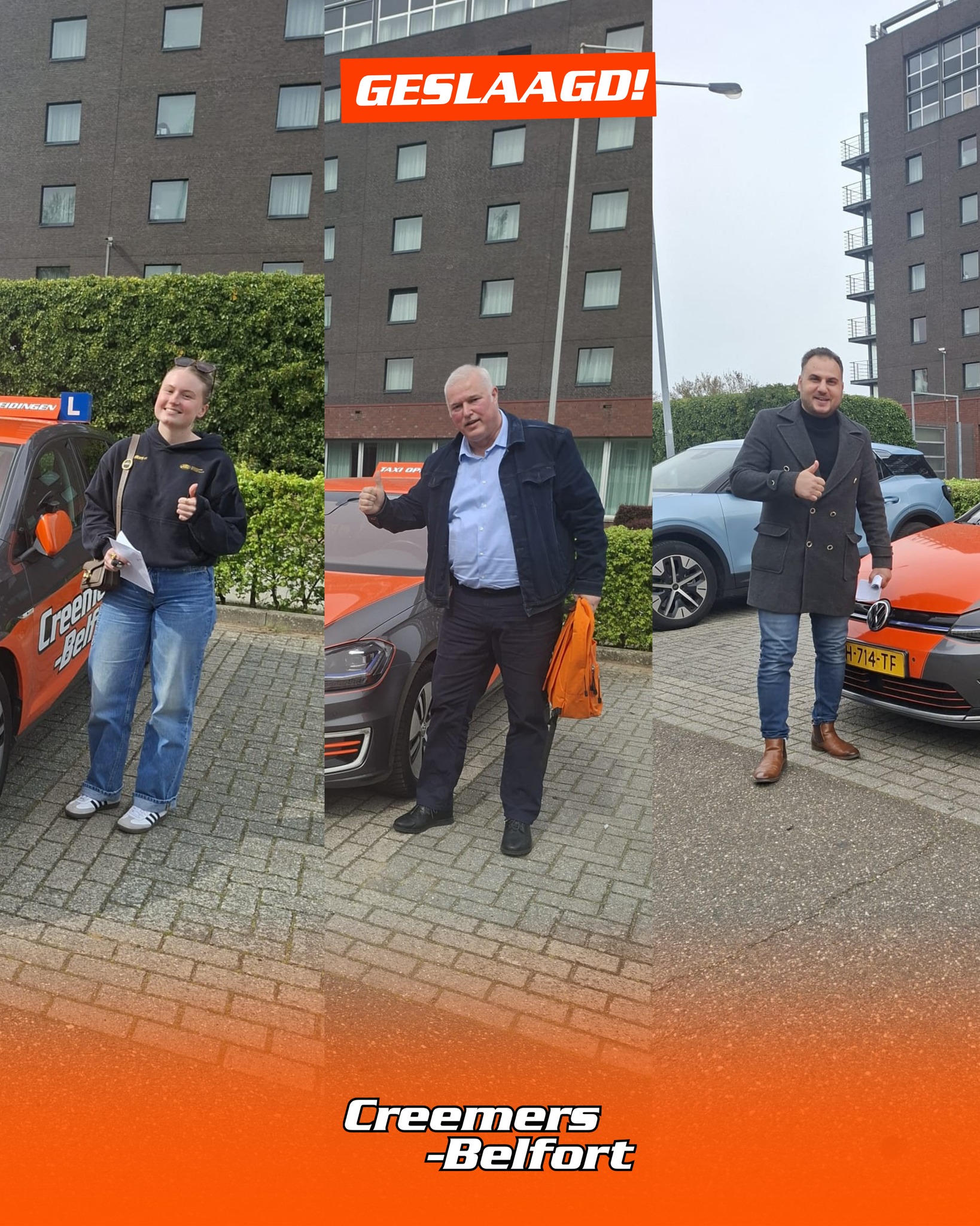 𝗚𝗘𝗦𝗟𝗔𝗔𝗚𝗗 🎊
Gefeliciteerd Indy Maas, Armand van Mook en Mohammed Allahllak met het behalen van jullie taxibewijs! 🚖 Veel veilige ritten gewenst 🙌
——
💻 Bekijk onze website via www.creemers-belfort.nl
📞 Vragen? Bel/WhatsApp ons op +31 6 25 34 26 57
𝘼𝙪𝙩𝙤 - 𝘽𝙧𝙤𝙢𝙛𝙞𝙚𝙩𝙨 - 𝙈𝙤𝙩𝙤𝙧 - 𝙏𝙖𝙭𝙞 - 𝙑𝙧𝙖𝙘𝙝𝙩𝙬𝙖𝙜𝙚𝙣 - 𝘽𝙪𝙨 - 𝙃𝙚𝙛𝙩𝙧𝙪𝙘𝙠 - 𝘾𝙤𝙙𝙚 95