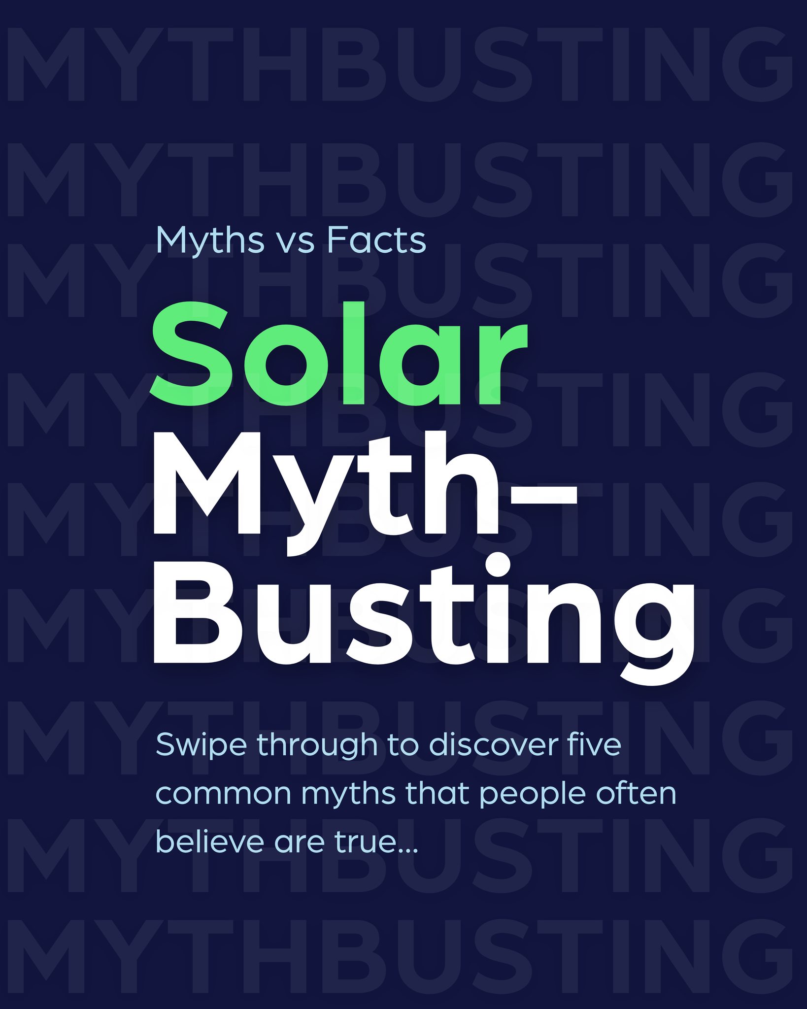 Solar Myths vs Reality ⚡
Not everything you hear about solar is true and here are 5 quick truths to set the record straight.
#solarmyths #solarenergy #bayofplentynz