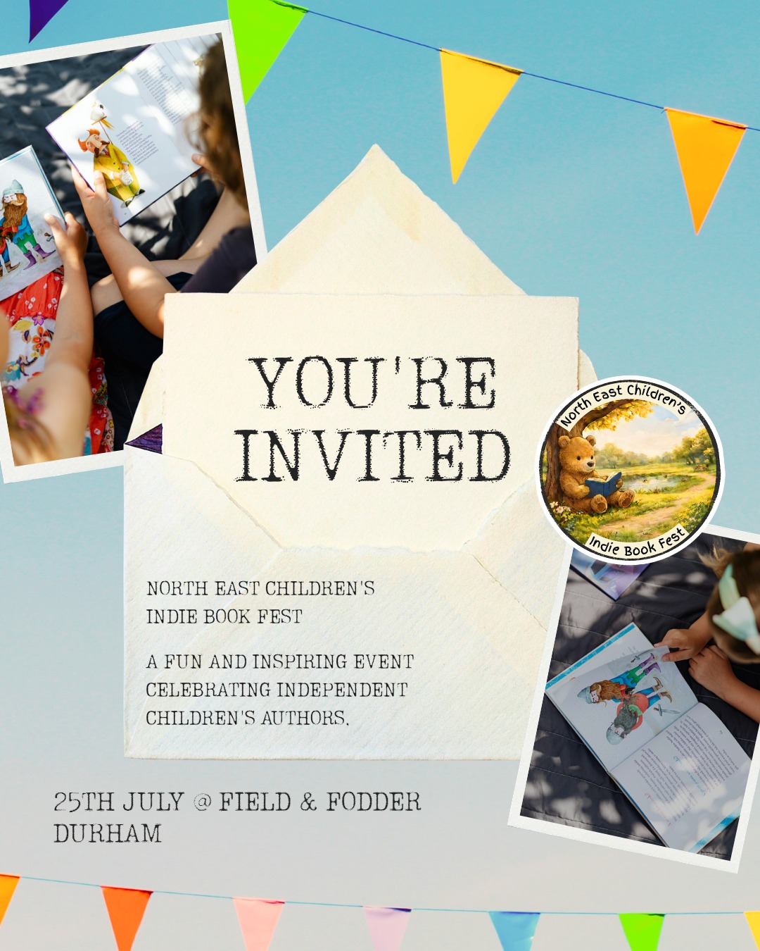 After the huge success of the inaugural North East Indie Book Festival in 2025, Crear Publishing is delighted to bring you another exciting literary event to the region in 2026.
📣 You're invited to: The North East Children's Indie Book Fest, taking place on Saturday 25th July at the amazing @fieldandfodderdurham 📍
📚 You're in for a fun and inspiring event, celebrating independent children's authors, with storytelling, author talks and opportunities for young readers to discover new books.
You can reserve your FREE tickets using the link below:
🔗 https://tinyurl.com/yhec24nf
