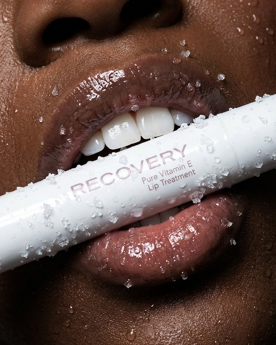 RECOVERY
Intensywna kuracja do ust o działaniu zmiękczającym, uelastyczniającym i przeciwstarzeniowym, oparta na czystej witaminie E oraz oleju shea.
Odżywia, chroni i regeneruje delikatną skórę ust, poprawiając ich elastyczność i komfort.
Nadaje ustom naturalne, lustrzane i świetliste wykończenie.
Idealna dla ust suchych, zestresowanych i narażonych na czynniki zewnętrzne.