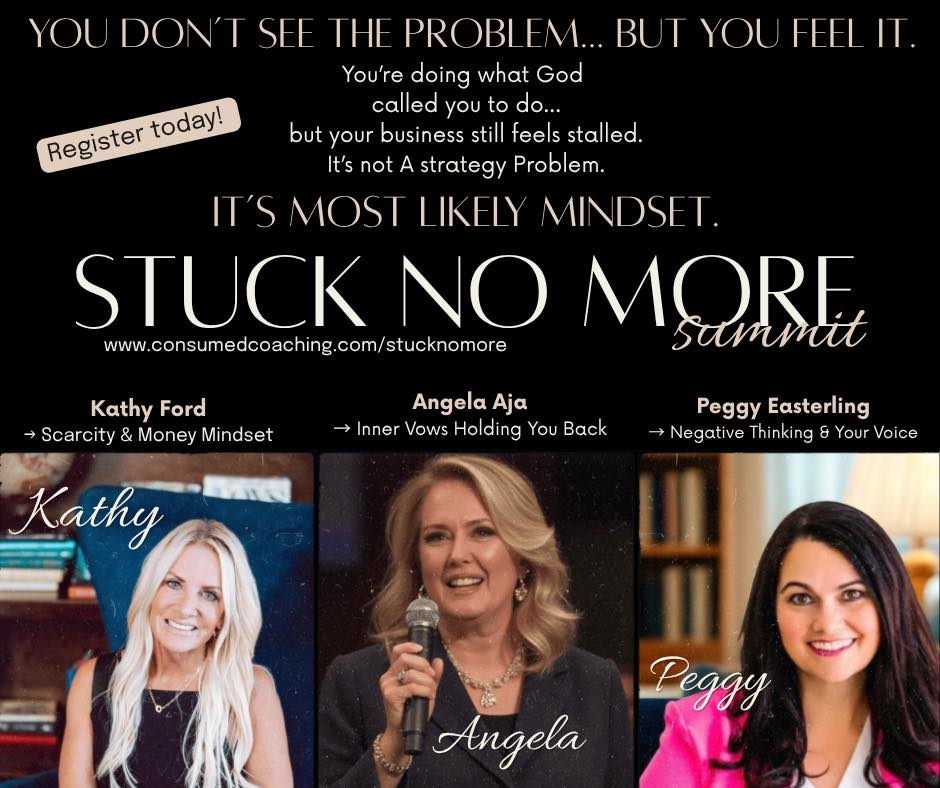 Can I be honest with you?
You’re doing the work. You’ve got the strategy. You’re showing up. And yet… something keeps blocking you. You feel stuck. Unmotivated. Like you’re pushing against an invisible wall.
What if the wall isn’t outside of you?
I’m hosting a FREE online summit and I’m bringing in three incredible mindset coaches to go deep on the things most people never talk about:
💰 The money, wealth & success mindset blocks — the scarcity and lack that quietly runs your decisions
🔒 The inner vows you made — ones you don’t even remember making — that are keeping you from your next level
🗣️ The power of your words — we are made in God’s image, and what we speak doesn’t just affect our emotions… it literally creates. Roadblocks. Lack of motivation. Ceilings. All of it.
🏠 And the atmosphere around you — the rooms you’re in, the faith (or fear) being spoken over you, the voices in your environment that are shaping your results without you realizing it
This is for the entrepreneur who is doing everything RIGHT and still asking why isn’t this working.
This is your answer.
📅 Saturday, April 25
⏰ 9 AM – 12 PM
💻 Live on Zoom
There WILL be a replay — but I want you IN THE ROOM. The activation that happens live cannot be replicated. Come ready to receive.
👇 It’s FREE but you must register:
www.consumedcoaching.com/stucknomore
Tag someone who needs this. Share this post. Let’s get people unstuck. 🙌