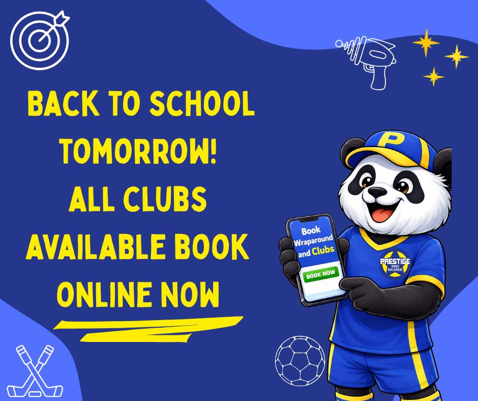 ๐โจ Back to School Tomorrow! โจ๐
Weโre excited to welcome everyone back for the Summer Term! We hope youโve had a lovely Easter break and are ready for another fun and busy term ahead.
Donโt forget to book your childโs wraparound care sessions and afterschool sports clubs to secure their place. Spaces fill up quickly!
We canโt wait to see you all back in school tomorrow!
Book Online:
www.prestigesportsdevelopment.com
๐ต๐