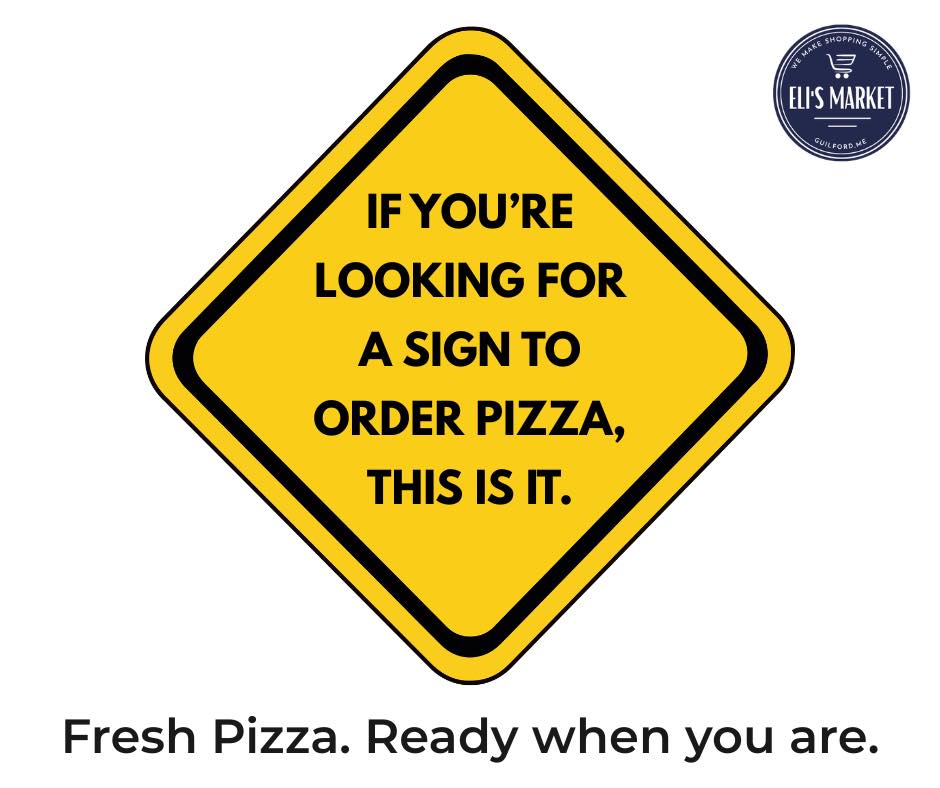 It’s finally Friyay!! The day we’ve been waiting for 🤗 time to get your weekend started right!
And nothing starts a weekend off right like a hot, delicious, freshly made pizza! Add a large cheesy bread, 2 liter of soda and a bag of chips and you’ll be over the moon just like Artemis II. 🌒
All of that for only $29.99, so give us a call at 207-876-2282, or go to Elismarkets.com and order for delivery!