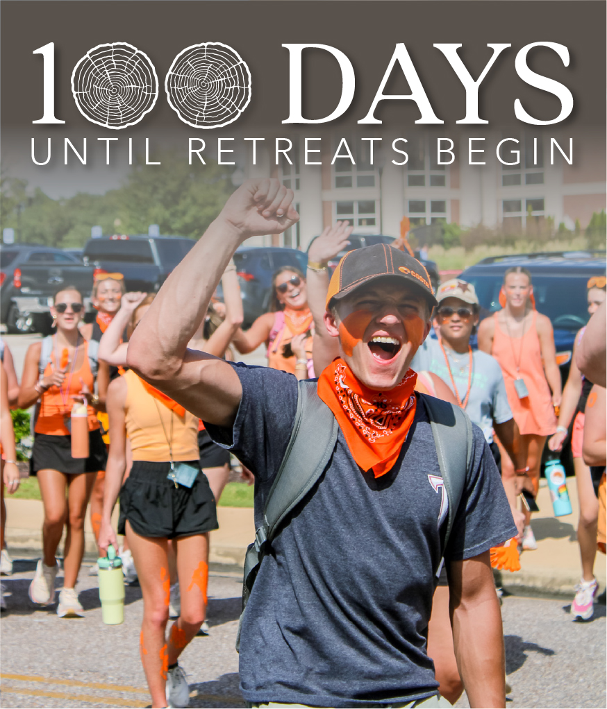 Today marks 100 days until retreats kick off for incoming students! 🎉
In just 100 days, incoming college students will step into a 3 day, 2 night retreat that could shape the rest of their college experience! A chance to find their people, place and purpose before classes start on campus.
Every prayer and step of preparation between now and then is helping create a space where students will be connected to others, equipped to start college strong and then sent out to make an incredible impact on their campus and for the rest of their lives.
The countdown is on and there’s so much to celebrate! Find a retreat at the Retreat Info link in our bio!