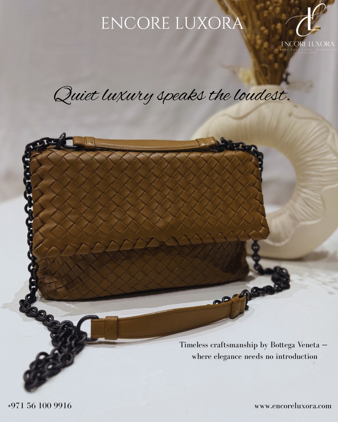 Not loud. Not flashy. Just pure luxury.
A timeless piece from Bottega Veneta — crafted for those who understand elegance without labels.
Luxury Preloved. Ready to own.
📞 Enquiry: +971 56 100 9916
🌐 www.encoreluxora.com
📍 Dubai
Own the story. Carry the legacy
#preloved #luxurylifestyle #bag #bottegaveneta #encoreluxora