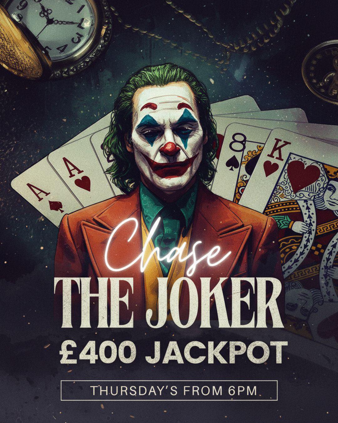ยฃ400 jackpot tonight ๐
RULES ๐
๐๏ธ Free raffle ticket with every drink from 6pm
๐ Draws at 7:30pm & 8:30pm
๐ Pick a card
๐ค Find the Joker & win the pot
โ Not found? Rolls over
๐ฐ +ยฃ50 every week
#ChaseTheJoker #LiverpoolBars #WinCashLiverpool #LiverpoolNights #PennyLane