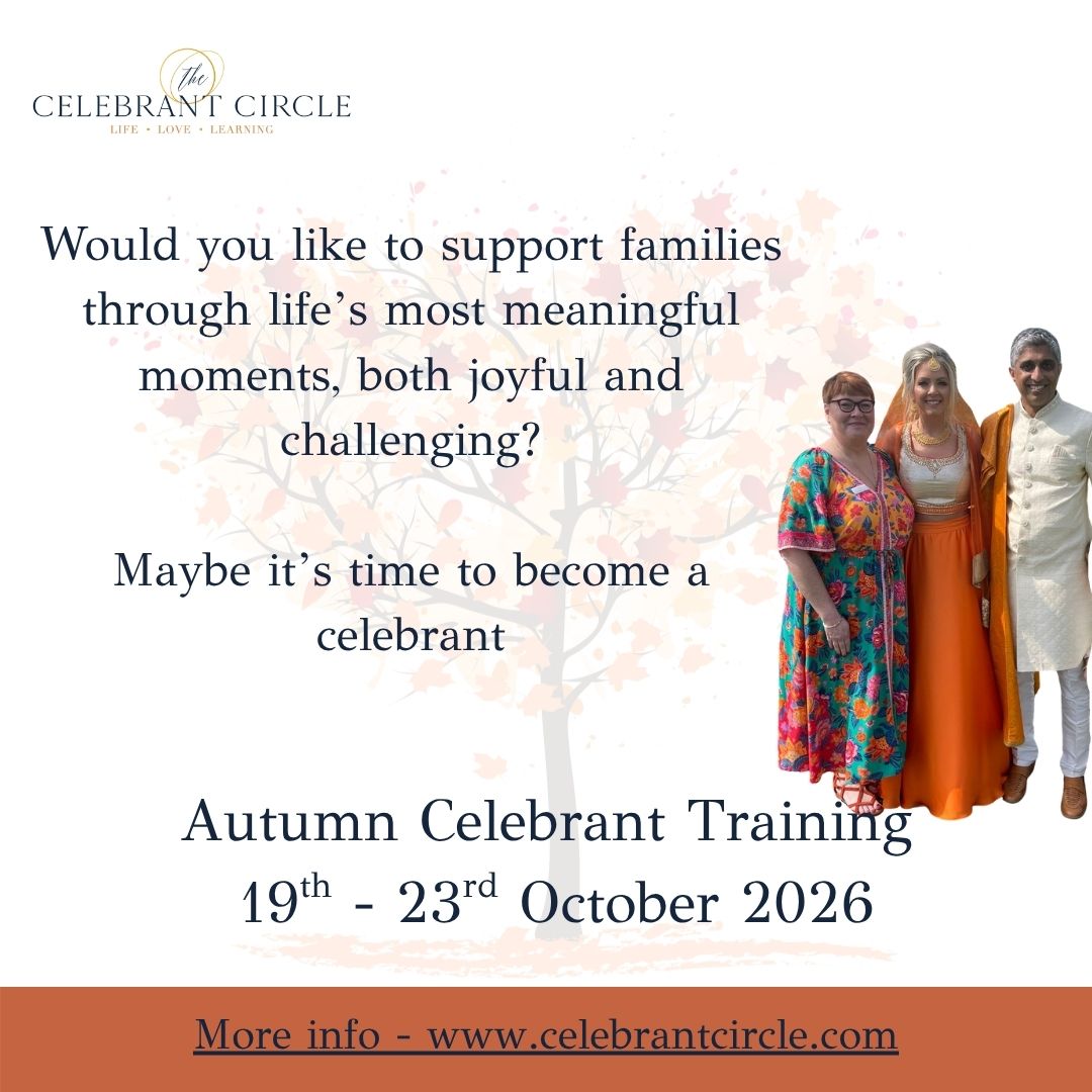What if your work could truly celebrate every stage of life?
The Celebrant Circle is delighted to introduce our 5-Day Professional Celebrant Training Course.
This immersive experience will give you everything you need to begin your journey as a confident, professional celebrant.
💛 Learn the foundations of being a family celebrant
💛 Create meaningful, inclusive ceremonies, from adoption to trans-identity celebrations
💛 Build real skills in writing, delivery, marketing & business
💛 Gain the confidence to launch your own celebrant business
This is more than training, it’s a supportive, inspiring space where you’ll grow, connect, and discover what you’re truly capable of.
Yes, it’s full-on.
Yes, it’s immersive.
And, yes… It’s worth it.
Join us and take your first step into a career that truly makes a difference.
Karen did, and she loves being a celebrant.
⛓️Visit Celebrant Circle online to find out more
#CelebrantCommunity #CelebrantTraining #CelebrantCircleUK #ProfessionalCelebrant
