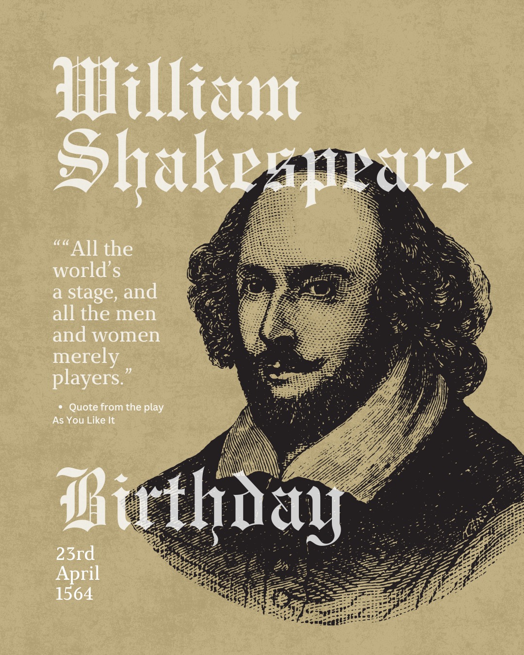 Still being quoted hundreds of years later… 🎭
That’s the power of a great story.
Today we’re celebrating the birthday of William Shakespeare, his work truly is a testament to how the right words can carry through generations.
#WilliamShakespeare