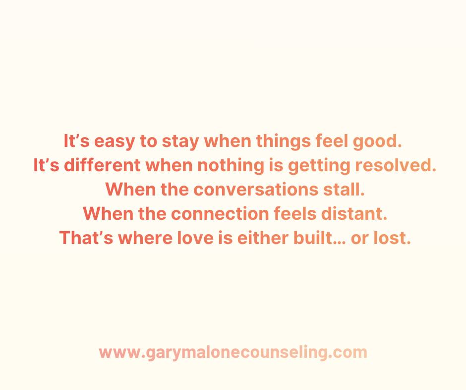 I meant to post this on Easter…
But whether you’re religious or not,
there’s something in that story that’s hard to ignore:
When things got painful, confusing, and uncertain…
most people left.
A few stayed.
Jesus was executed by the Roman Empire, a system that made examples out of people.
Crucifixion wasn’t just death.
It was humiliation.
A warning.
“Don’t follow him.”
And in that moment…
Most people disappeared.
Not because they didn’t care.
But because fear makes people leave.
But the women stayed.
Mary Magdalene didn’t run.
A few others didn’t distance themselves when things got painful and unclear.
They stayed present in it.
And that kind of presence…
that’s love.
In relationships, we don’t normally face crosses like that.
But we do face moments where:
nothing is getting resolved
the conversations feel stuck
the connection feels distant
And most people don’t leave physically…
They leave emotionally.
They shut down.
They protect themselves.
They stop showing up.
And sometimes that comes from real hurt.
But love...the kind that actually builds something...
looks like staying present in the tension.
Not fixing.
Not forcing.
Just not disappearing.
To the spouses who keep showing up…
Who stay engaged in hard conversations
Who sit in discomfort instead of shutting down
Who remain present when it would be easier to check out
That matters more than you think.
That is strength.
But staying doesn’t mean carrying the whole relationship.
If only one person is staying…
that’s not love building.
That’s burnout.
Real connection is built when both people
have the capacity to stay.
Because love without capacity is chaos.
And what we’re actually looking for
is someone who stays…
even when it’s unclear, uncomfortable, and unfinished.
Not just someone who endures the hard moments…
But someone who builds with you in them.
Who leans in.
Who takes ownership.
Who helps create something steady, safe, and real…
Together.