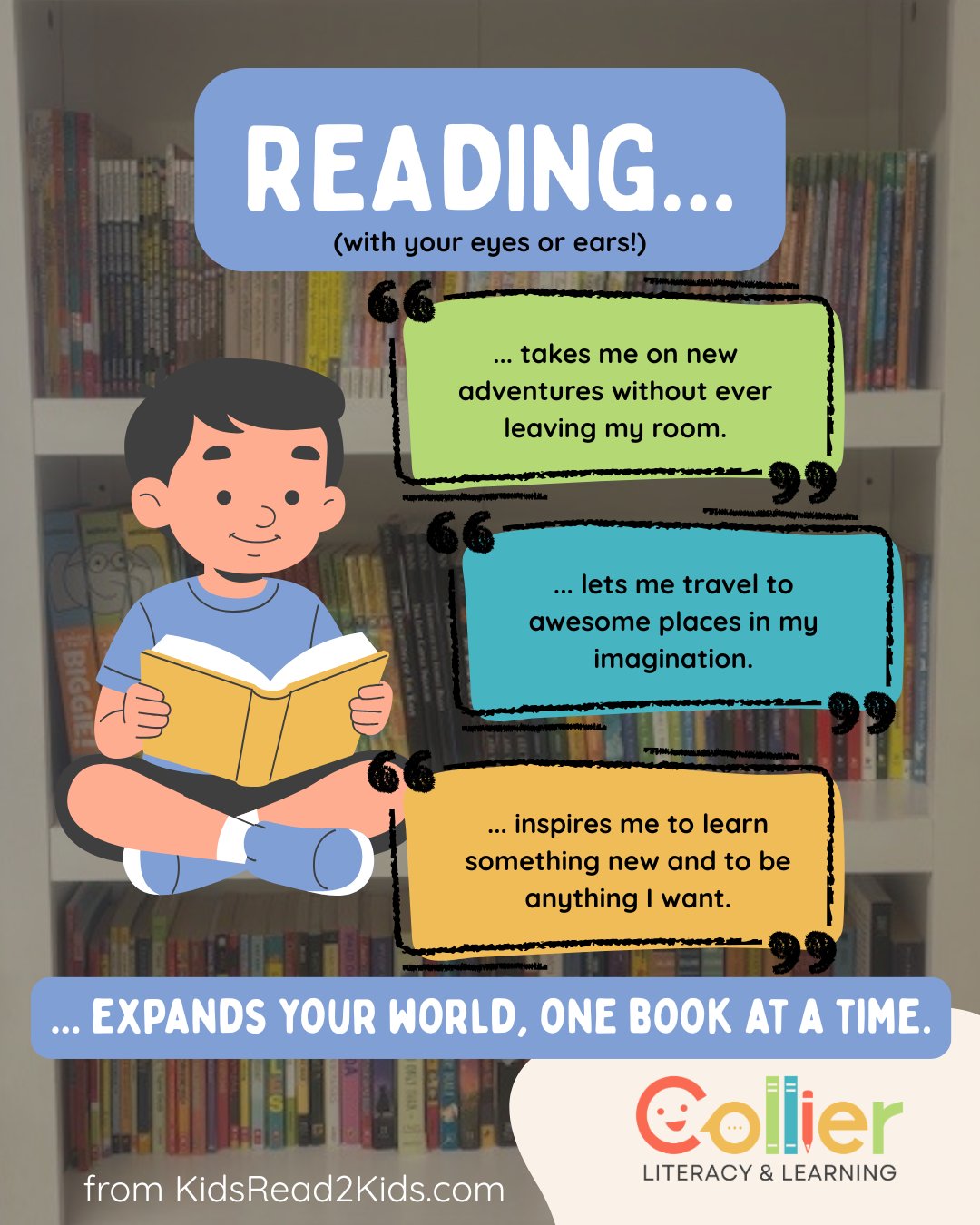 Reading opens doorsāto imagination, adventure, and new ideas. šāØ
This beautiful reflection comes from @kidsread2kids (a nonprofit dedicated to promoting literacy by sharing videos of kids reading to other kids) and aligns with the magic we believe stories can bring. We love the accessibility their site and videos provide because every child deserves access to stories, even when reading feels hard. Listening to a story still brings the same wonder, connection, and joy that books are meant to share.
What do stories give you or your child?
A moment of calm? A spark of curiosity? A brand-new world to explore? Tell us below. š¬